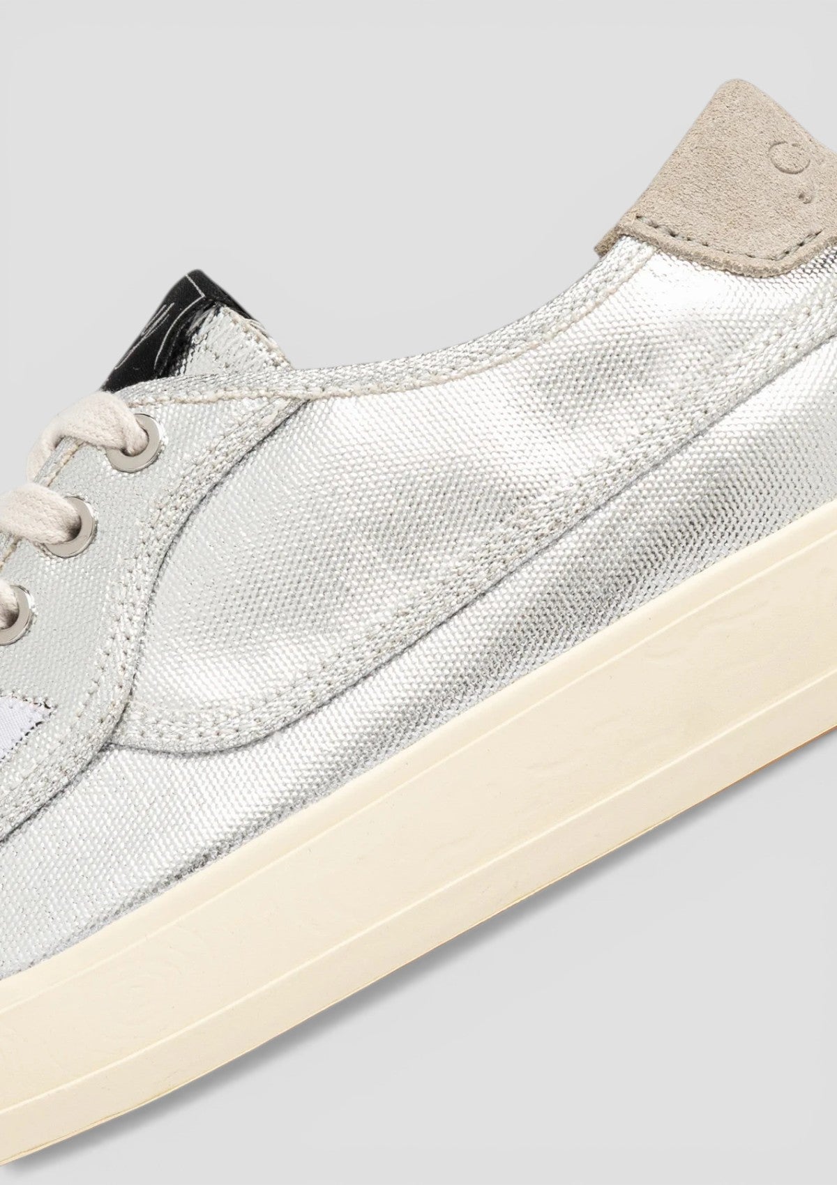 SCLW-CU07 SNEAKERS DONNA WINDSCAPE LOW WOM LAMINATED CANVAS/SUEDE SILVER