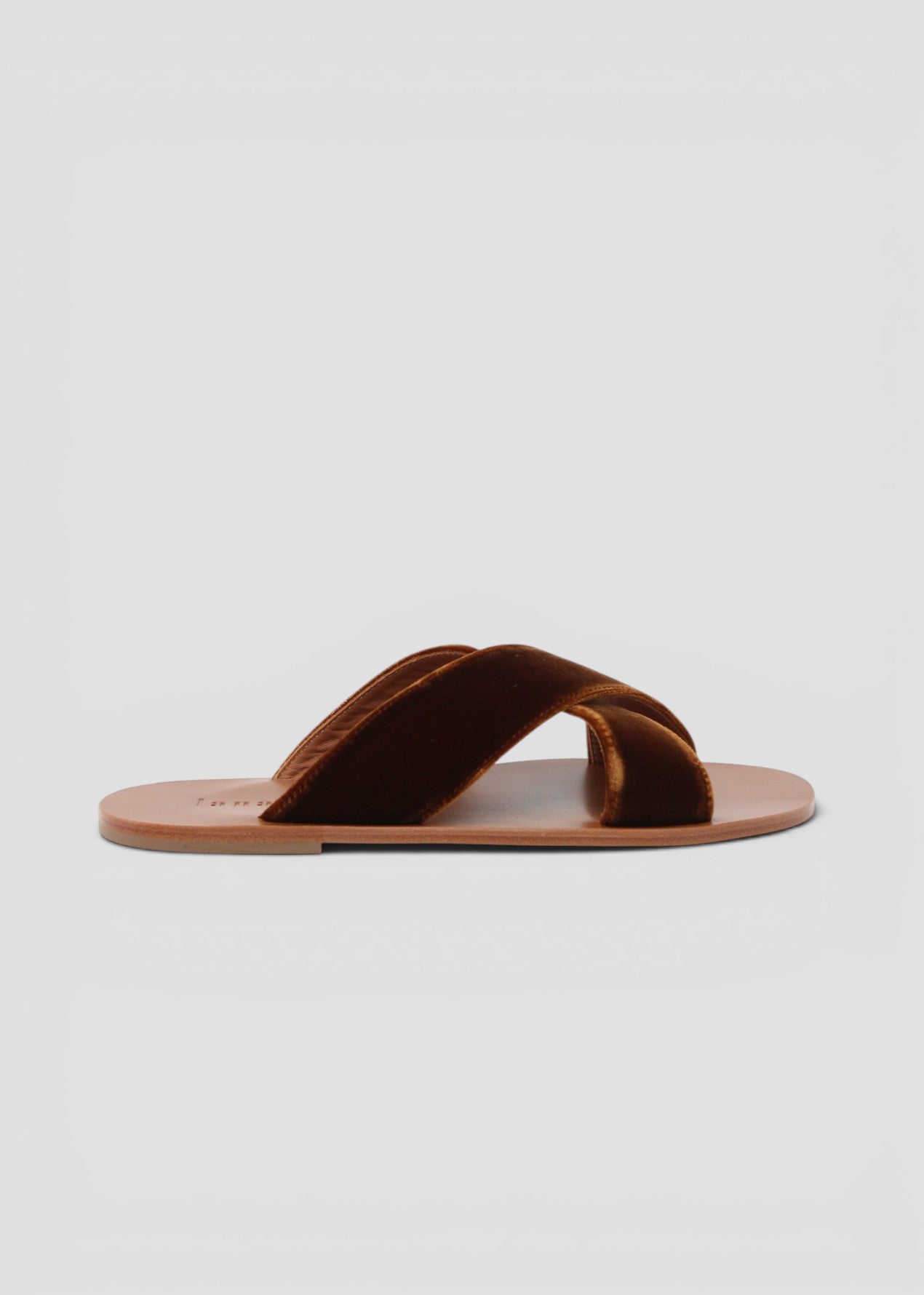 SS26-9426268. STROMBOLI SANDALO IN VELLUTO COLOR CACHI