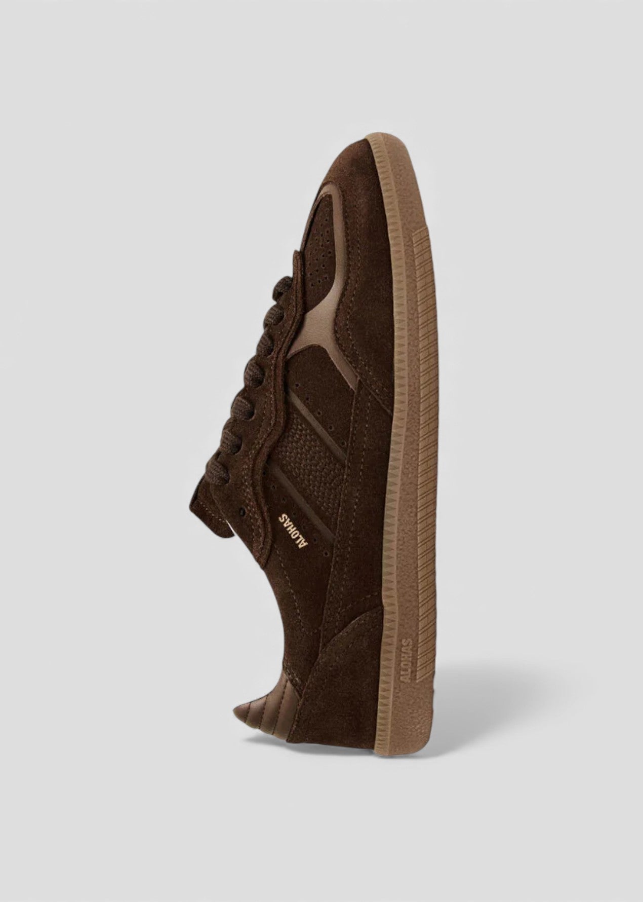 SS26-100471-05. TB.490 SNEAKERS IN PELLE SCAMOSCIATA MARRONE