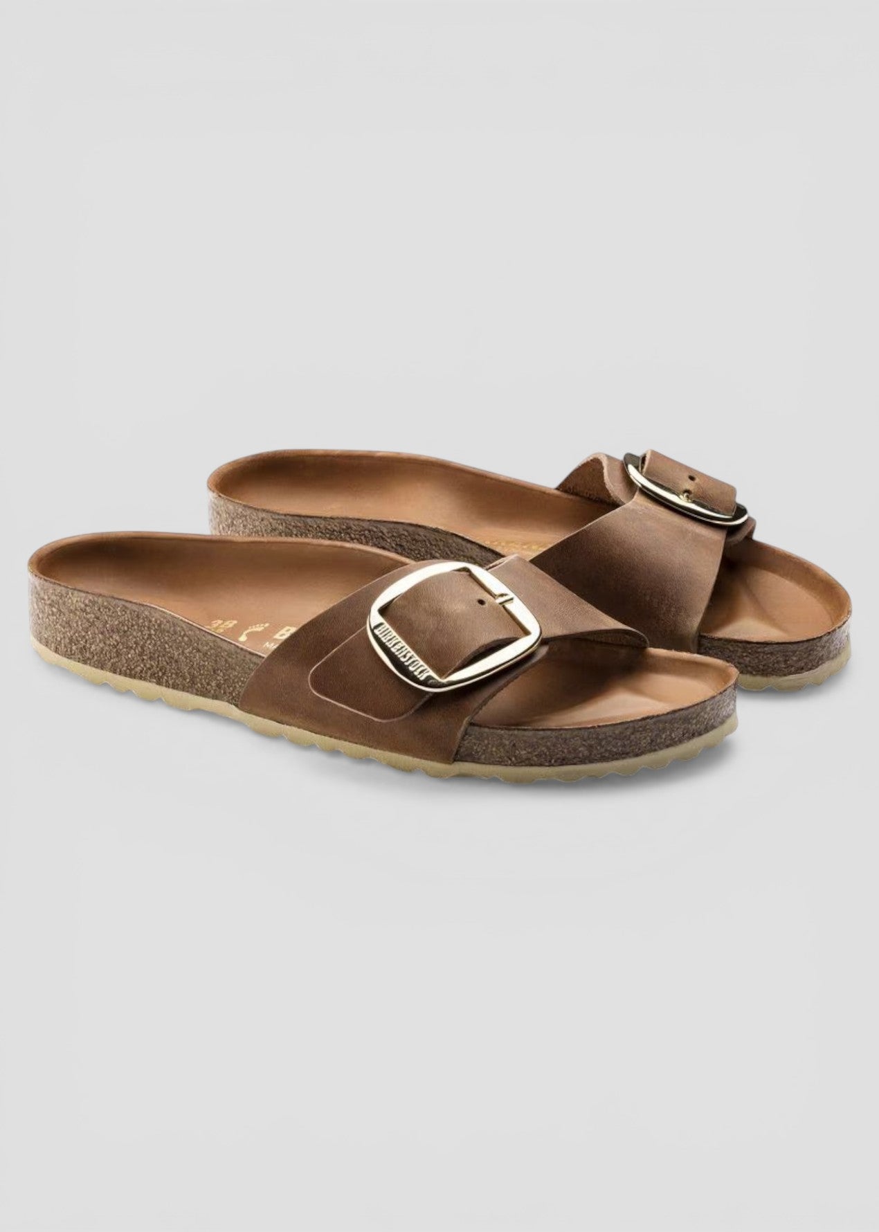 1006525 MADRID BIG BUCKLE COGNAC OILED LEATHER