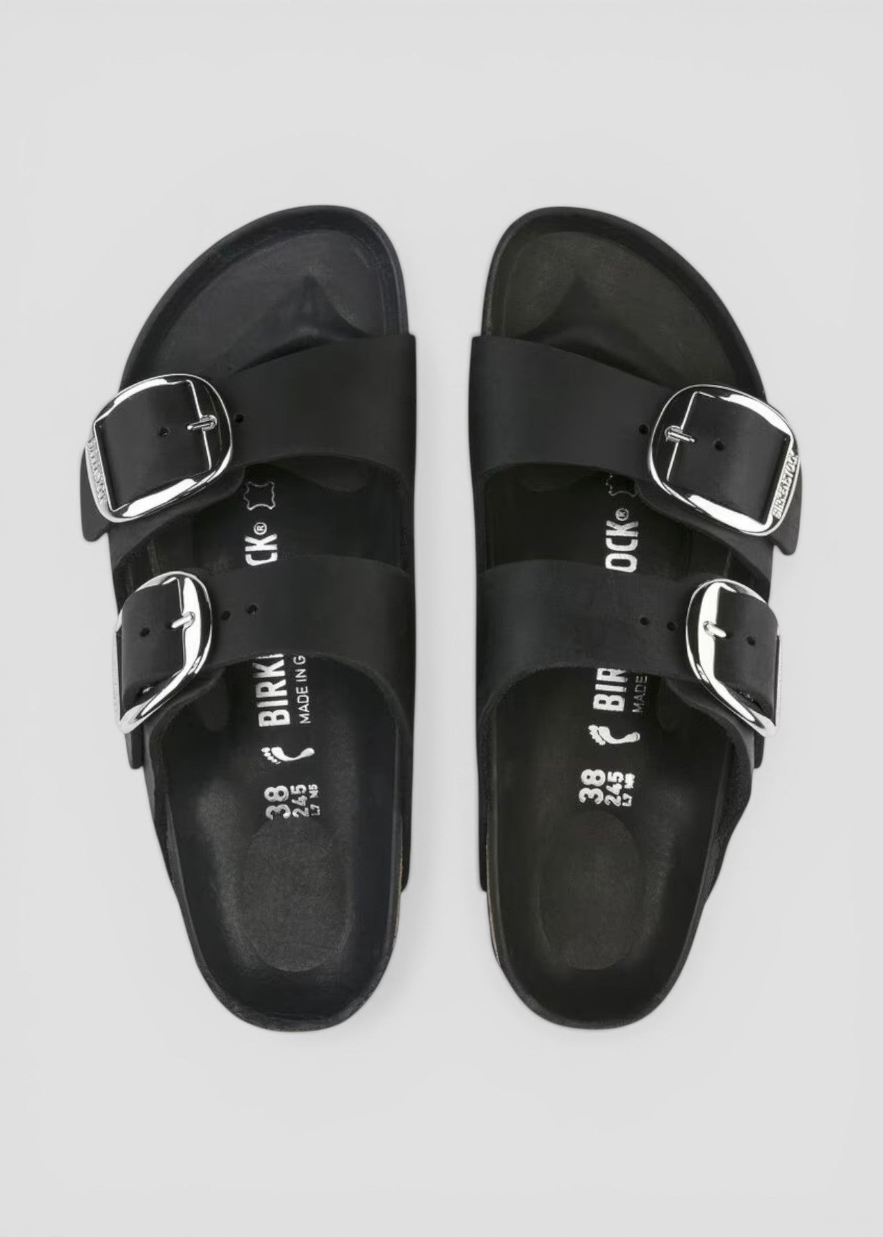 1011075 ARIZONA BIG BUCKLE BLACK OILED LEATHER