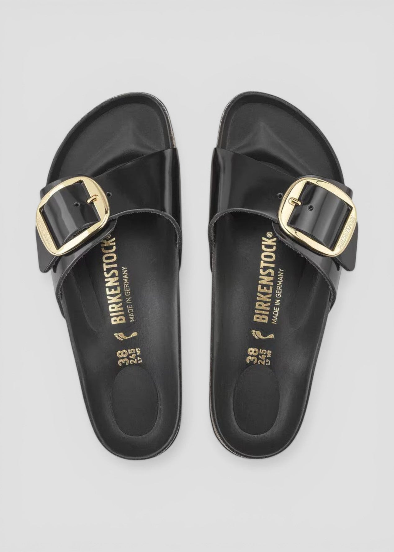 1022650 MADRID BIG BUCKLE SHINE BLACK NATURAL LEATHER