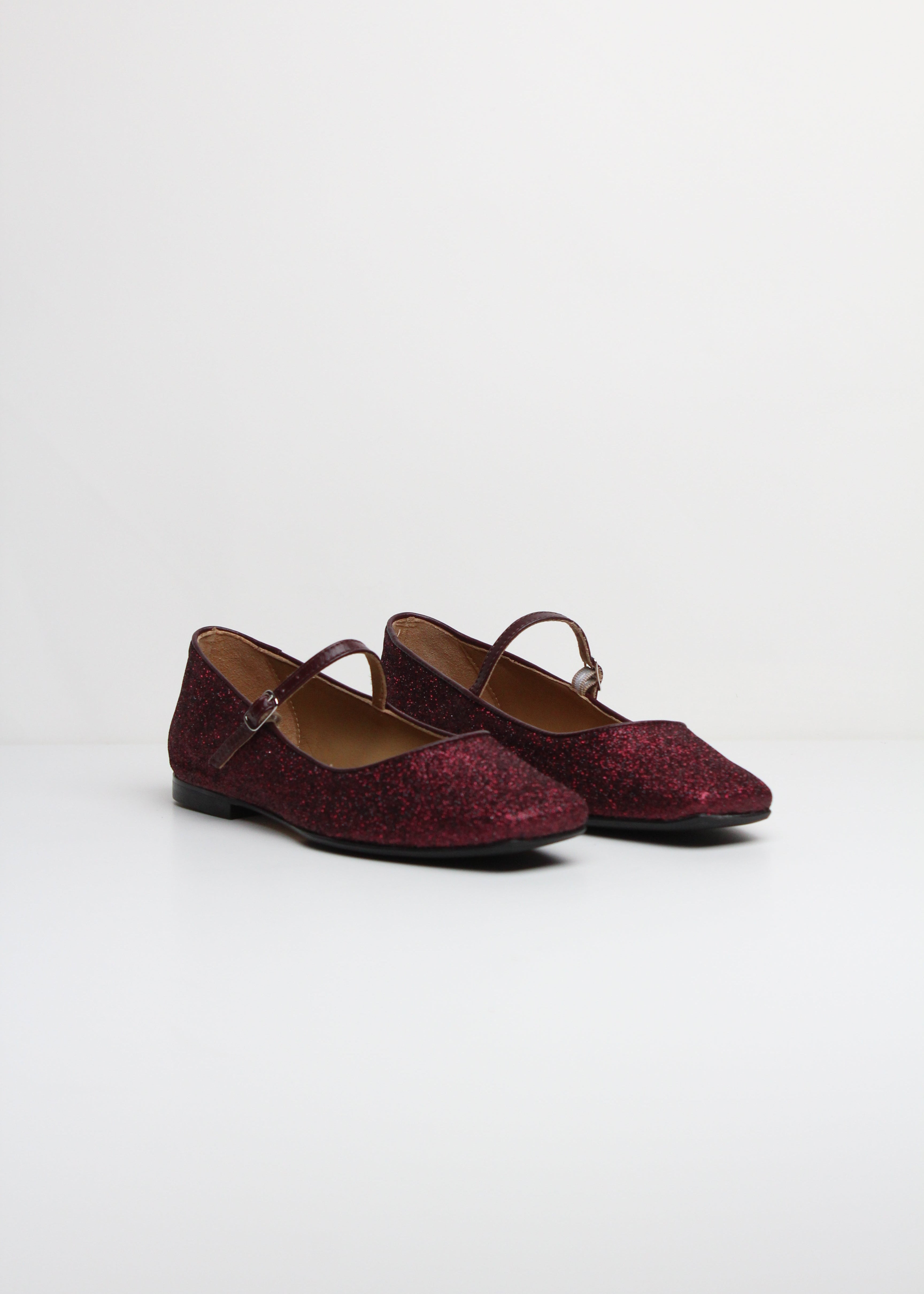 FW25  1823 MARY JANE IN GLITTER BORDEAUX