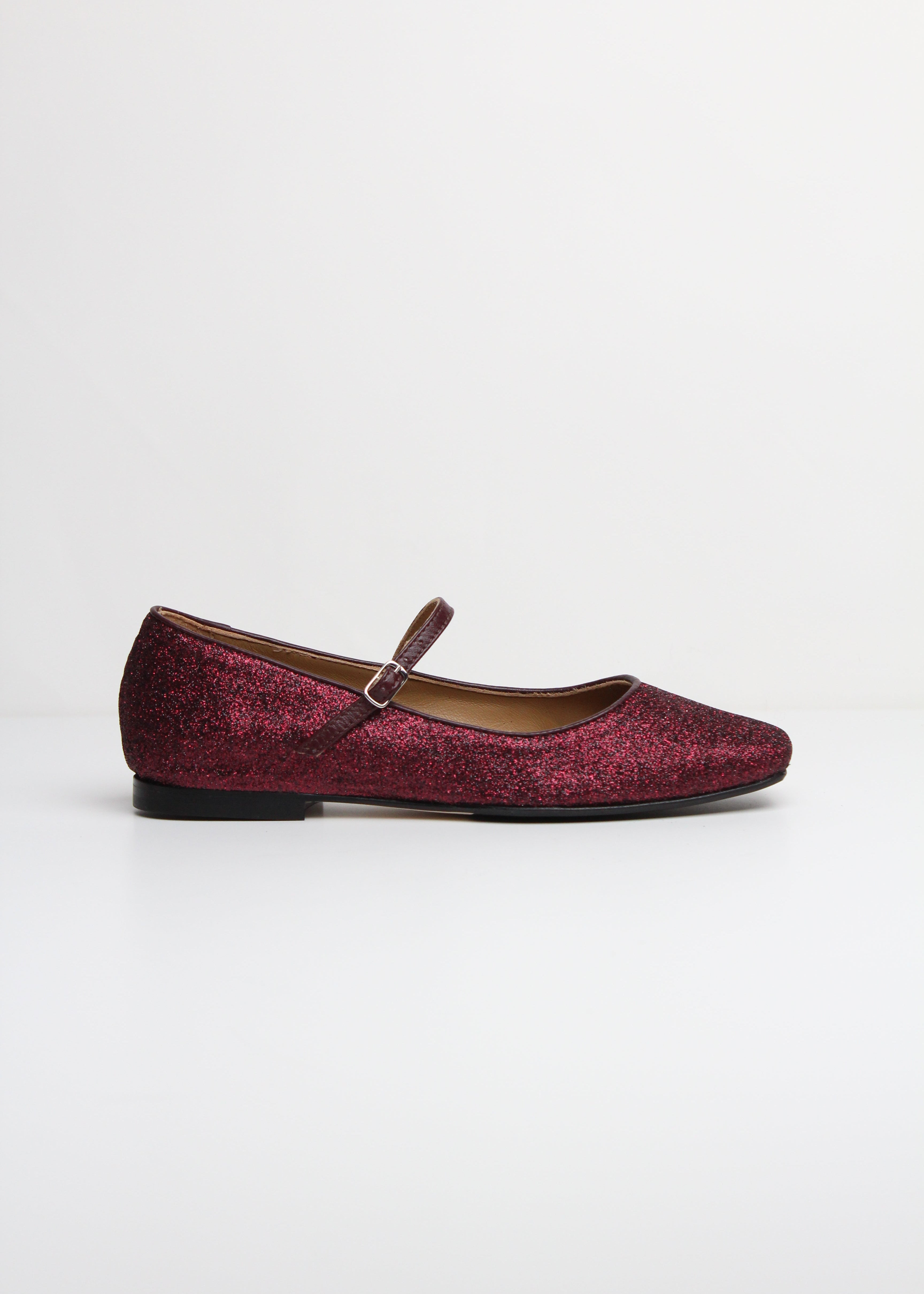 FW25  1823 MARY JANE IN GLITTER BORDEAUX