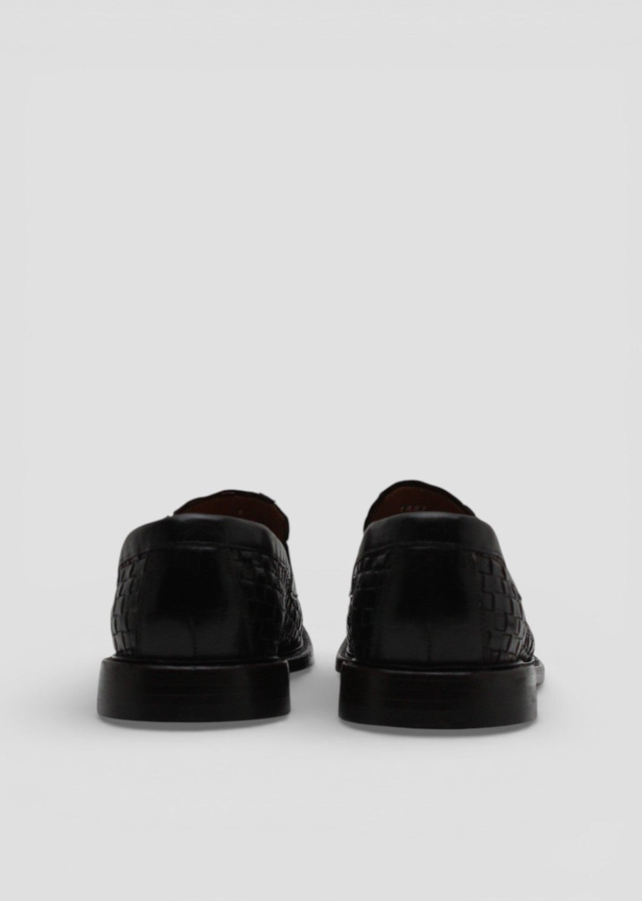 SS26-1997  MOCASSINO UOMO IN PELLE  INTRECCIATA TESTA DI MORO