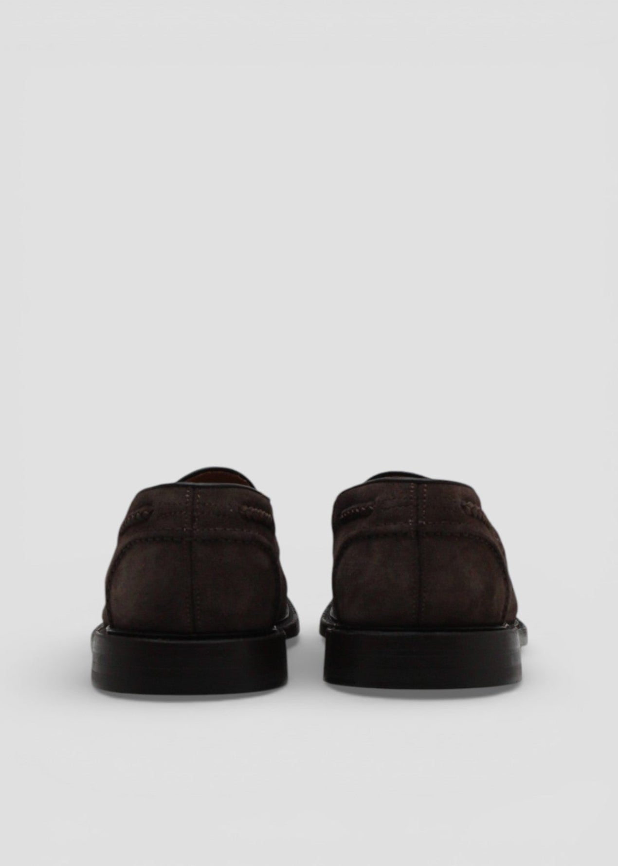 SS26-2032 MOCASSINO UOMO IN CAMOSCIO VINTAGE TESTA DI MORO CON NAPPINE