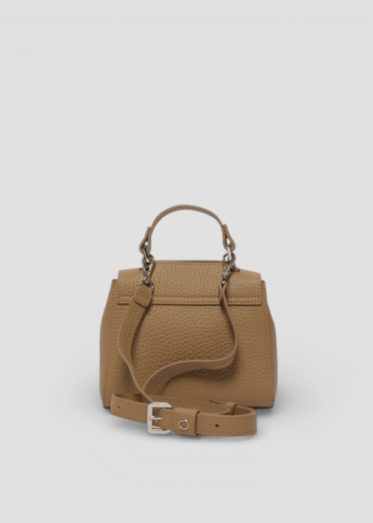 SS26-B02019-SOF  BORSA SVEVA SOFT MINI A MANO IN PELLE CON TRACOLLA BISCOTTO