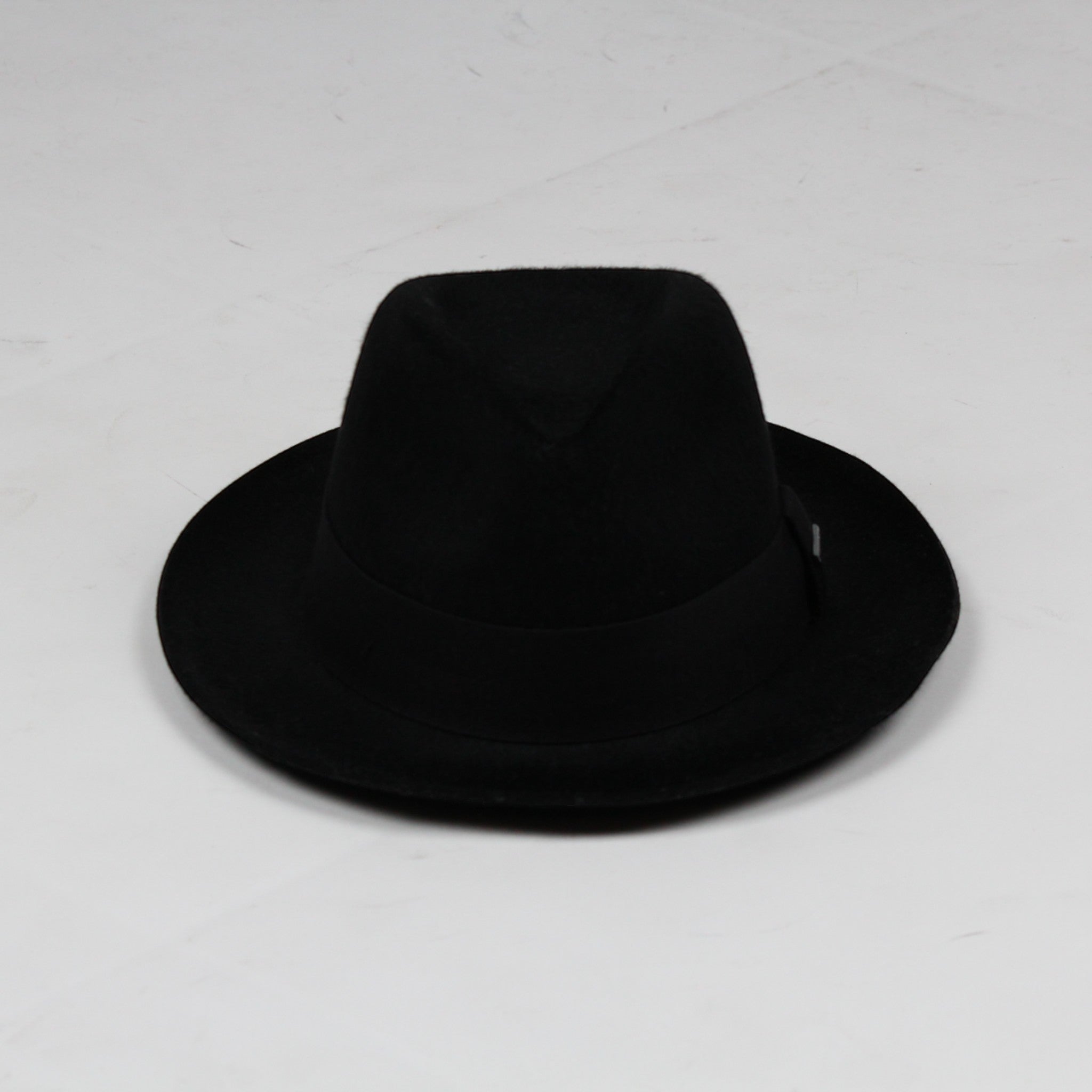 CAPPELLO FEDORA NERO 1 IN FELTRO DI LANA CAMOSCIO