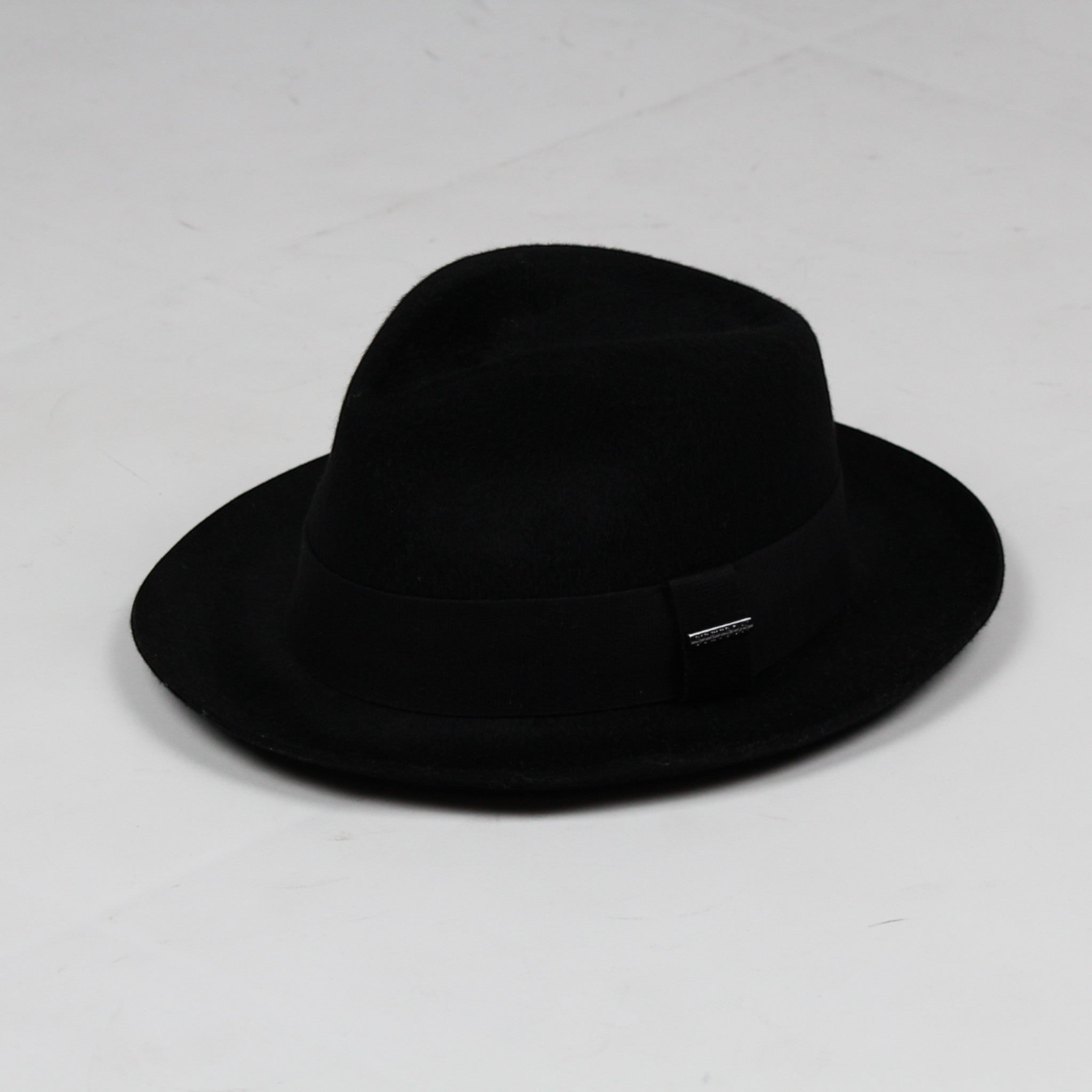 CAPPELLO FEDORA NERO 1 IN FELTRO DI LANA CAMOSCIO