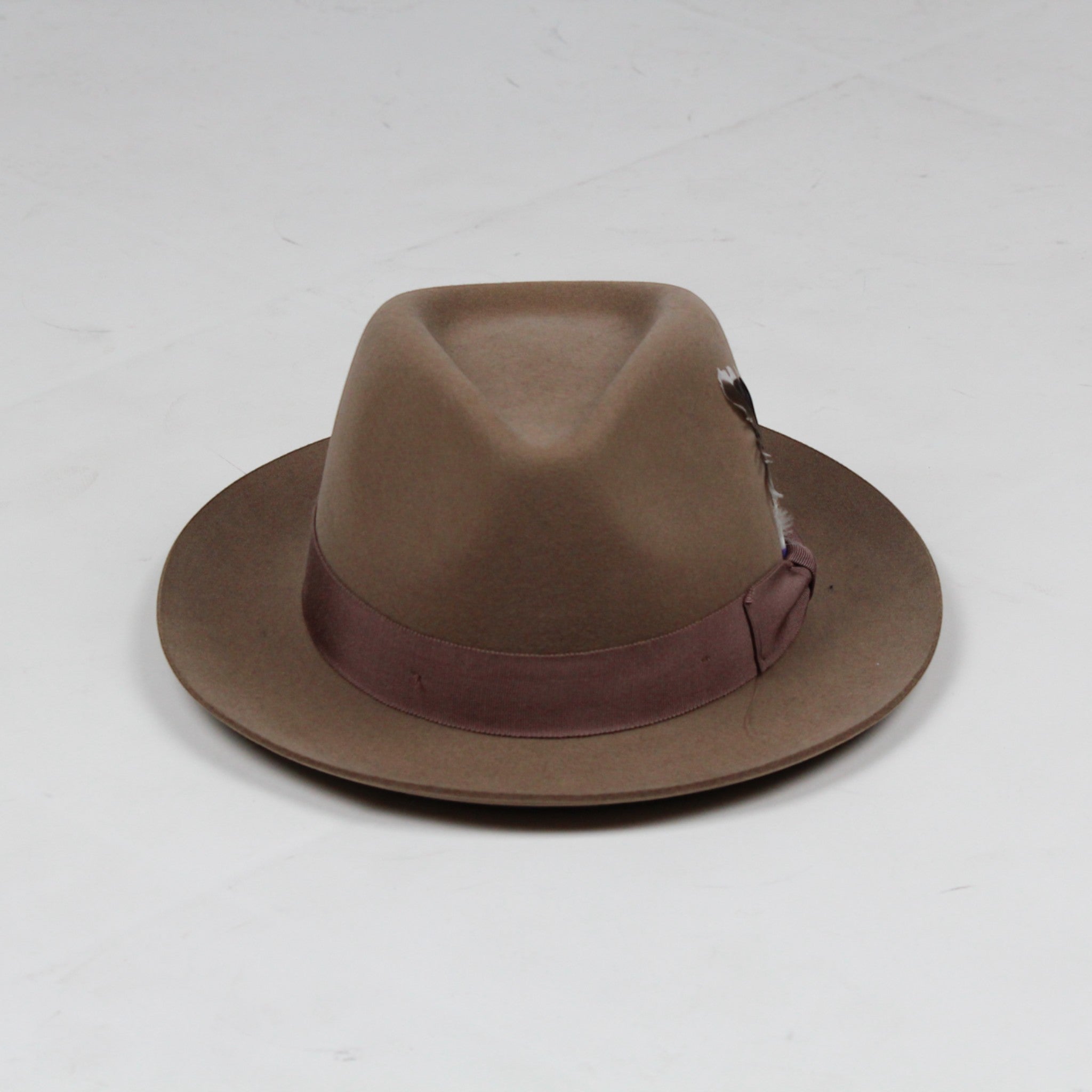 CAPPELLO FEDORA MANDORLA CHIARA 78 IN FELTRO DI LANA