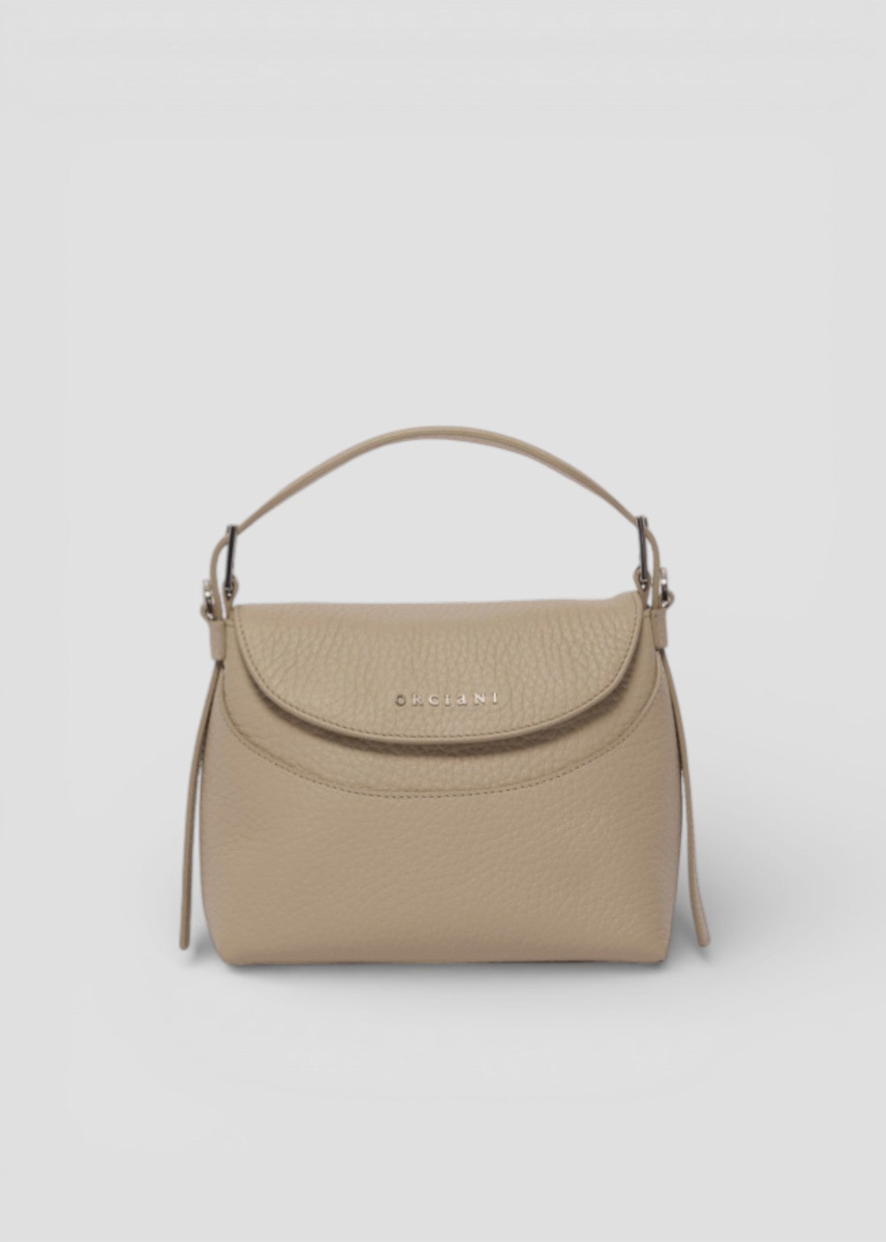 SS26-B02175-SOF BORSA A MANO NANA SMALL SOFT IN PELLE CON TRACOLLA SABBIA