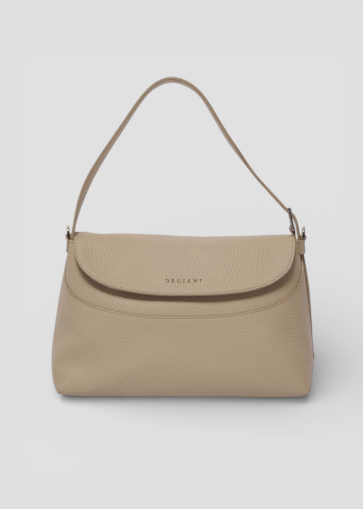 SS26-B02176-SOF BORSA A SPALLA  NANA SOFT IN PELLE MARTELLATA CON TRACOLLA  SABBIA