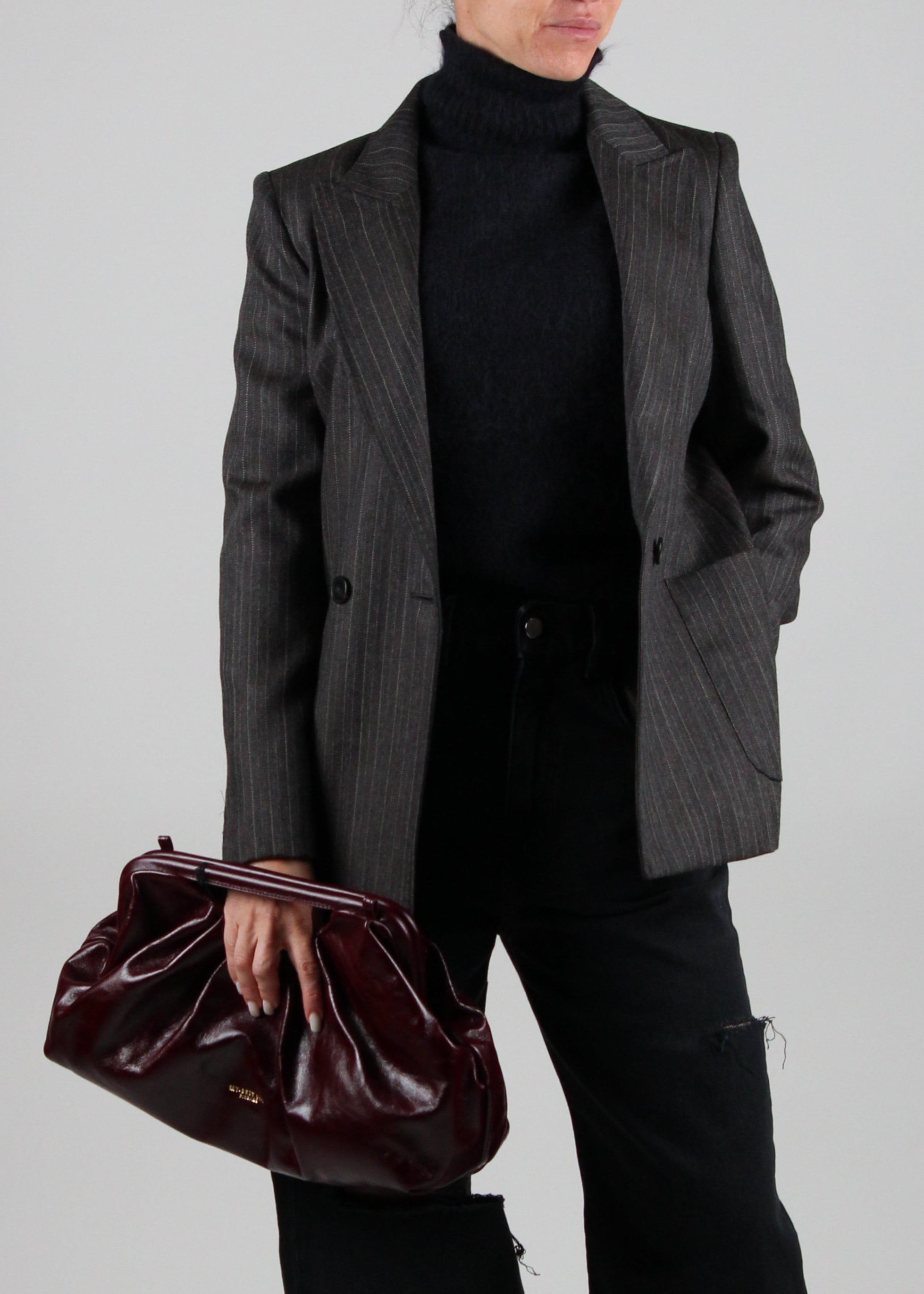 FW25-2523046172 ANDREIS BLAZER DOPPIOPETTO IN PURA LANA  MARRONE VAR.005