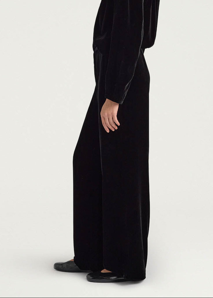 FW25-252MMOPA052_256MO19  PANTALONI OLIVER IN VELLUTO LISCIO - NERO