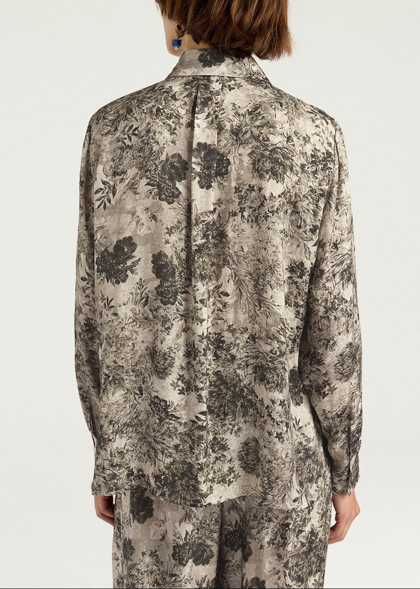 FW25-252MMOSH001_252MO03B CAMICIA ARLES IN VISCOSA JAQUARD STAMPATA - MULTICOLOR VERDONE