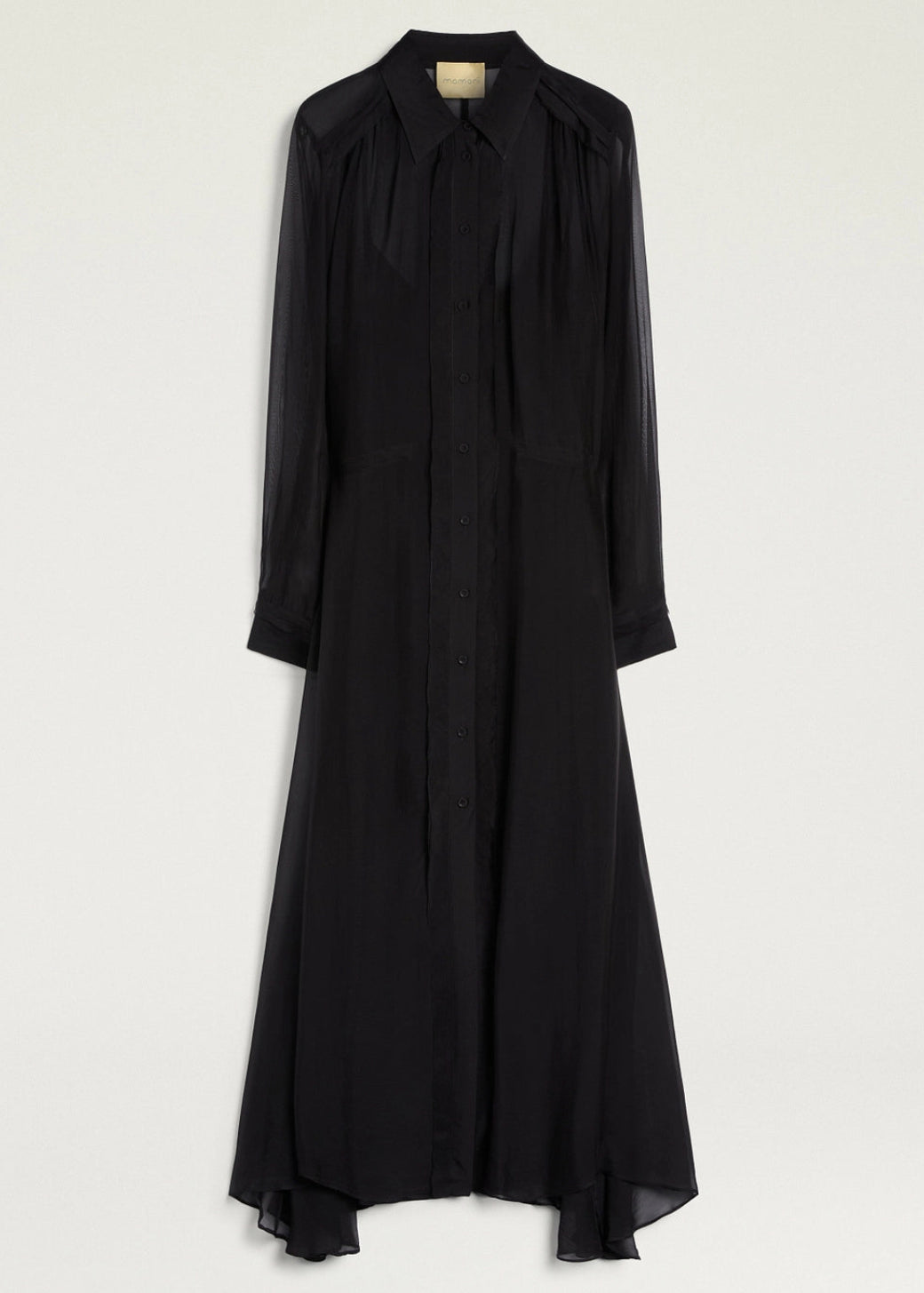 SS26-265MMODR004_265MO09 VESTITO RUSSELL IN CHIFFON UNITO - NERO