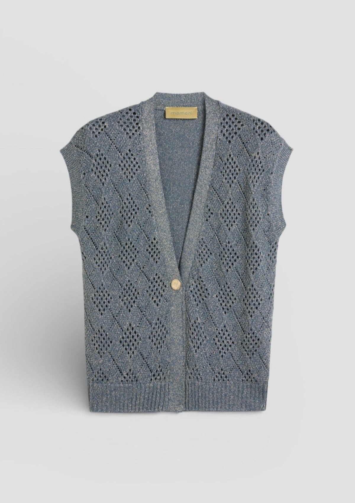 SS26-265MMOKN023_265MO39 MAGLIA PEDRO IN LUREX A ROMBI - CARTA DA ZUCCHERO