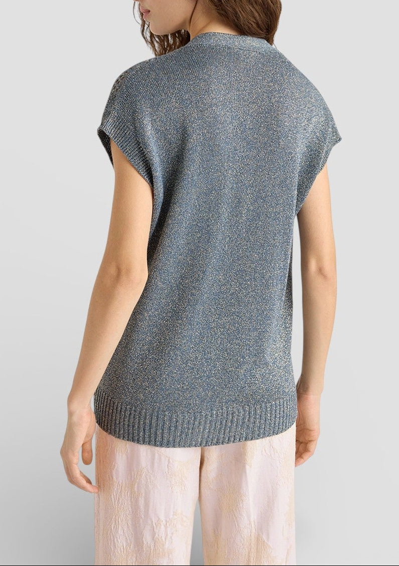 SS26-265MMOKN023_265MO39 MAGLIA PEDRO IN LUREX A ROMBI - CARTA DA ZUCCHERO