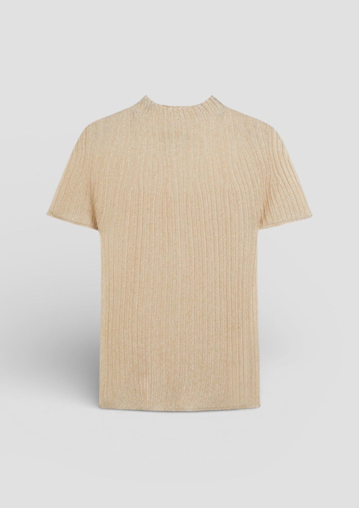 SS26-265MMOKN031_265MO37 TSHIRT MIRADA IN LUREX MIX PUNTI - ORO CHIARO