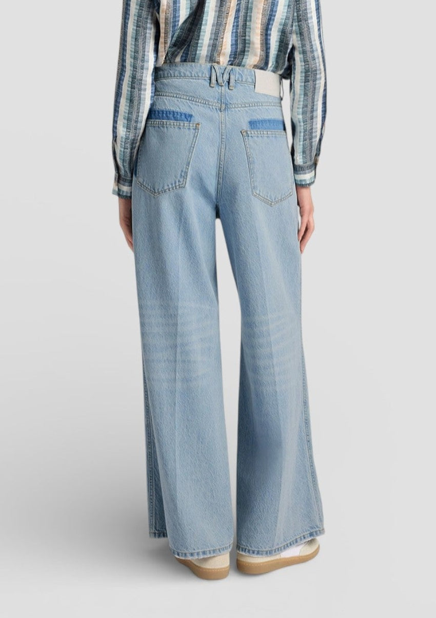 SS26-265MMOPA010_265MO17C  PANTALONI MANUEL IN DENIM LAVAGGIO CHIARO 12OZ - BLU JEANS