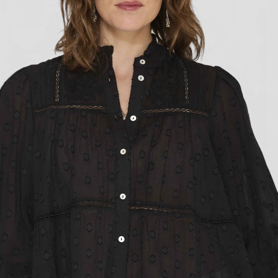 CANOLA   CAMICIA DONNA NERO