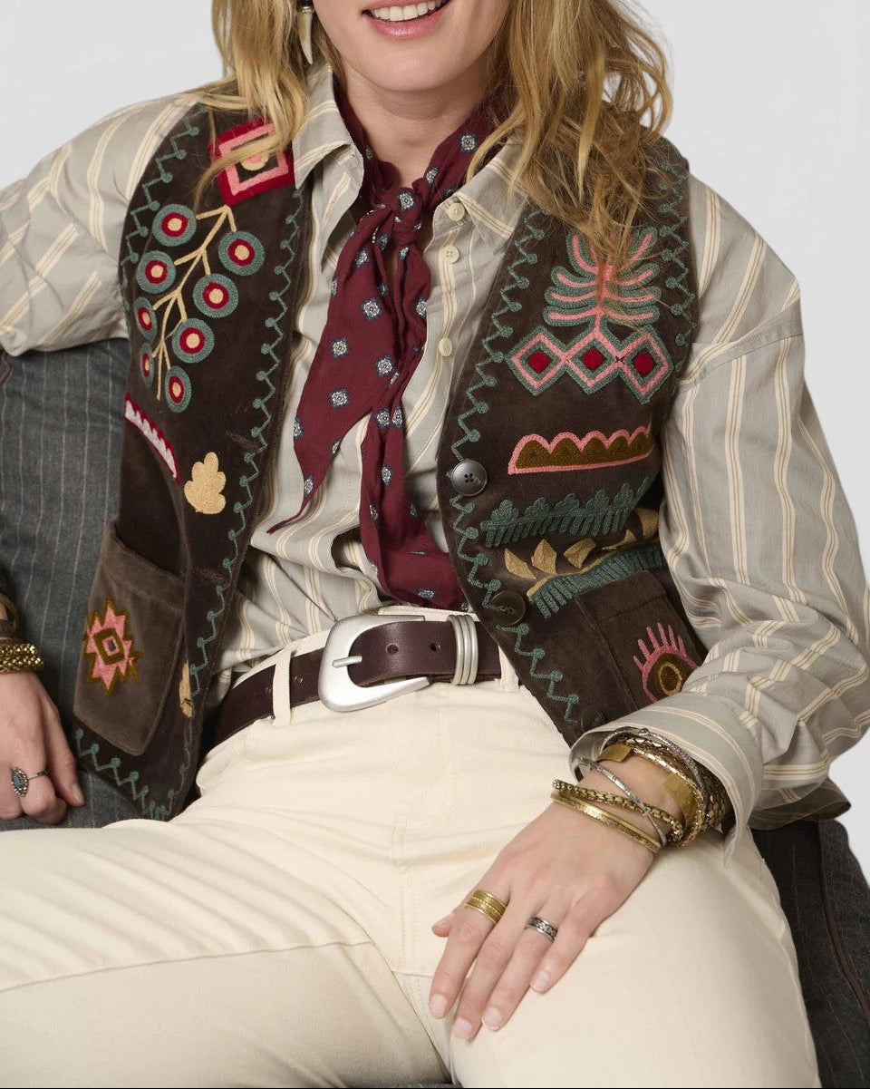 GABIN  GILET DONNA BROWN