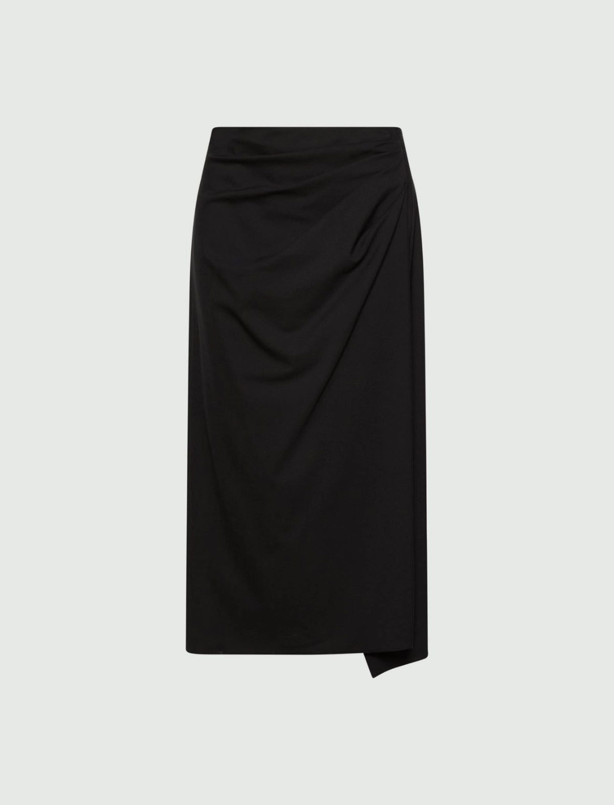 MLLZAMPA Gonna a tubino in lana stretch - NERO