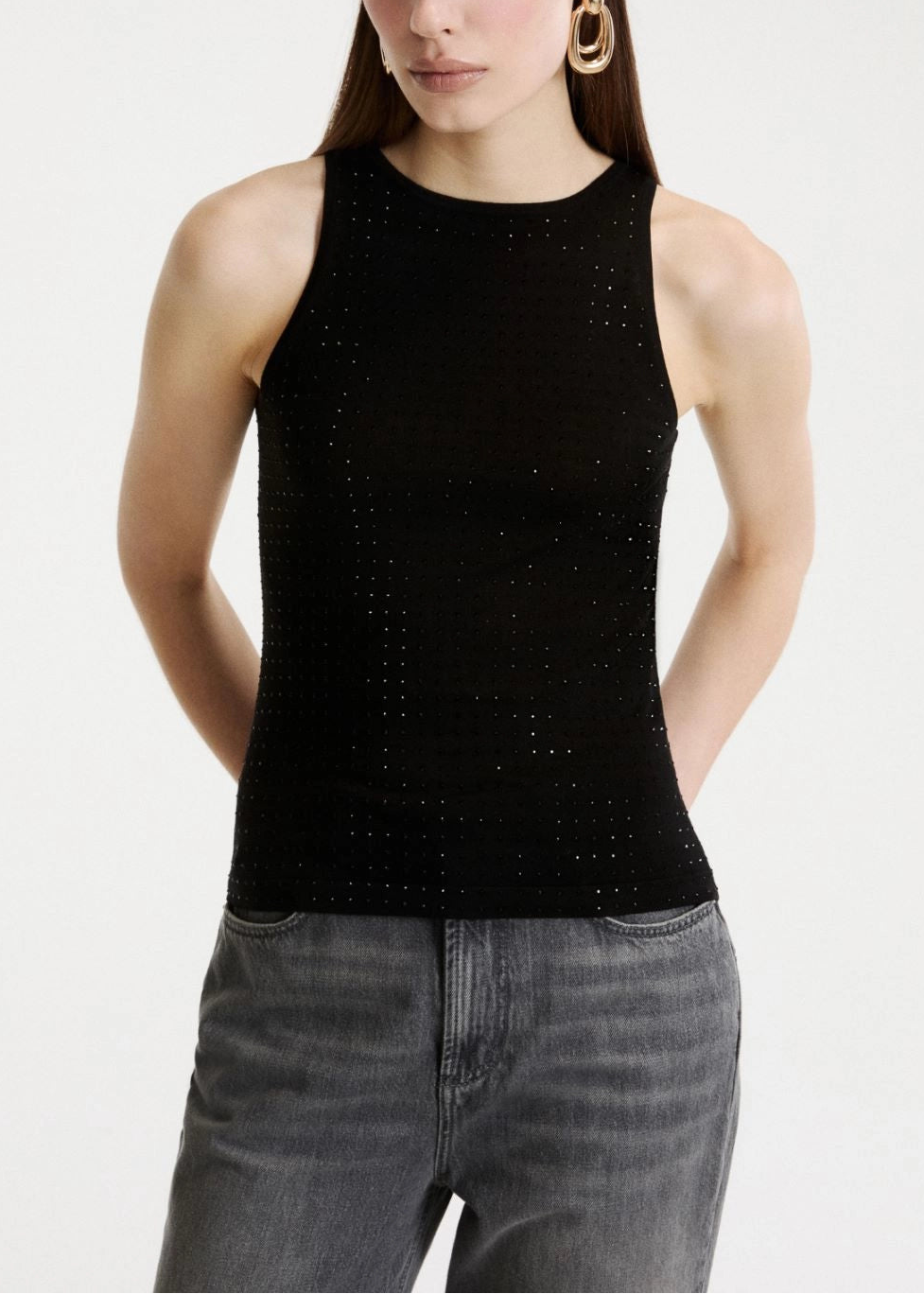 MLLBALDI Canotta in maglia di misto lana - NERO