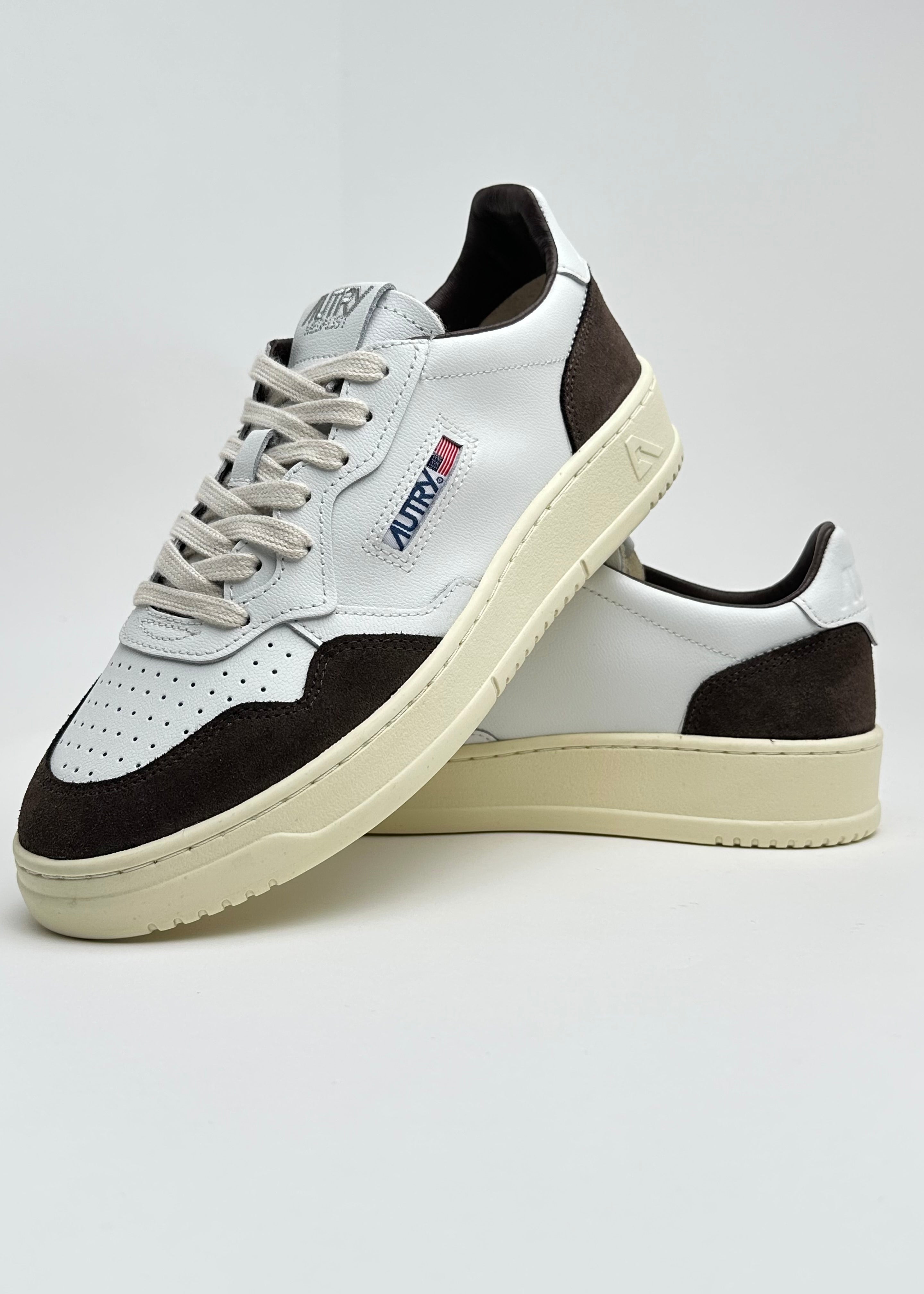 AULM FT19 SCARPE UOMO FT19 PELLE MORBIDA/CAMOSCIO BIANCO/MOGANO