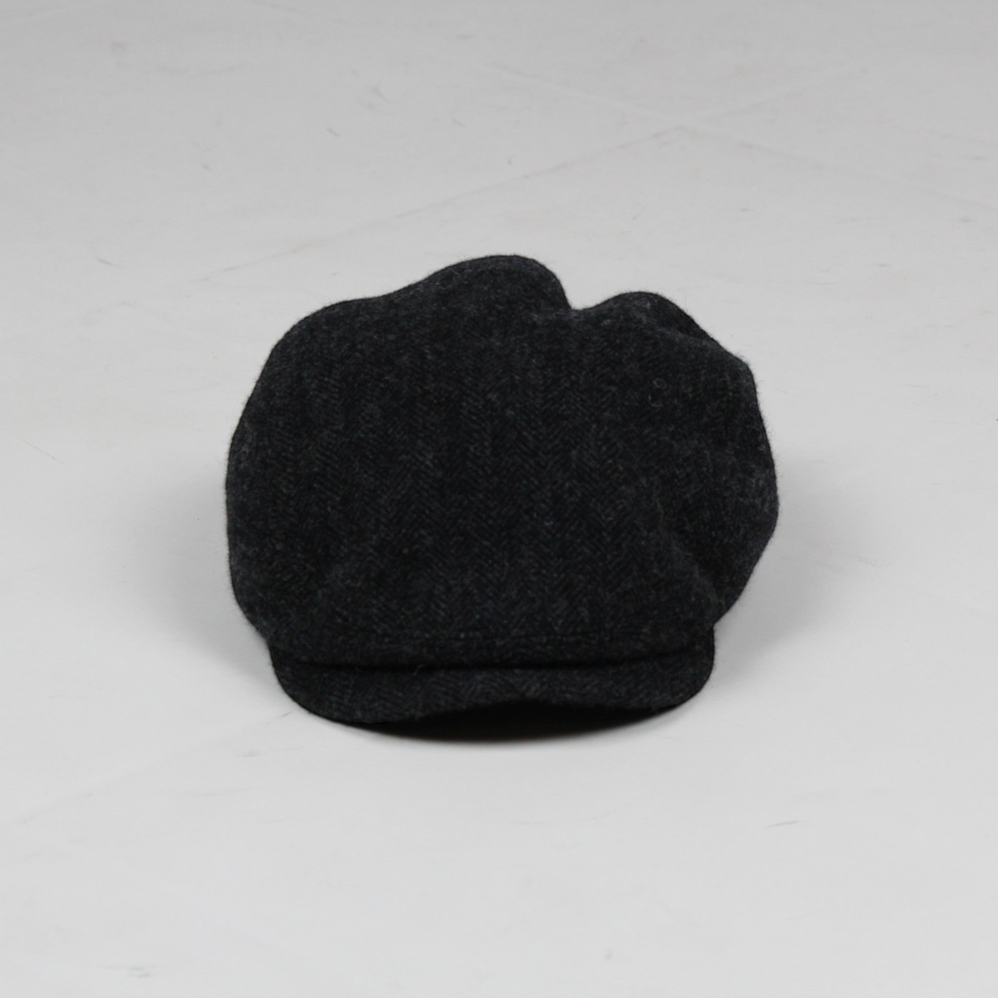 COPPOLA DRIVER CAP DARK GREY 311  WOOL  HERRINGBONE