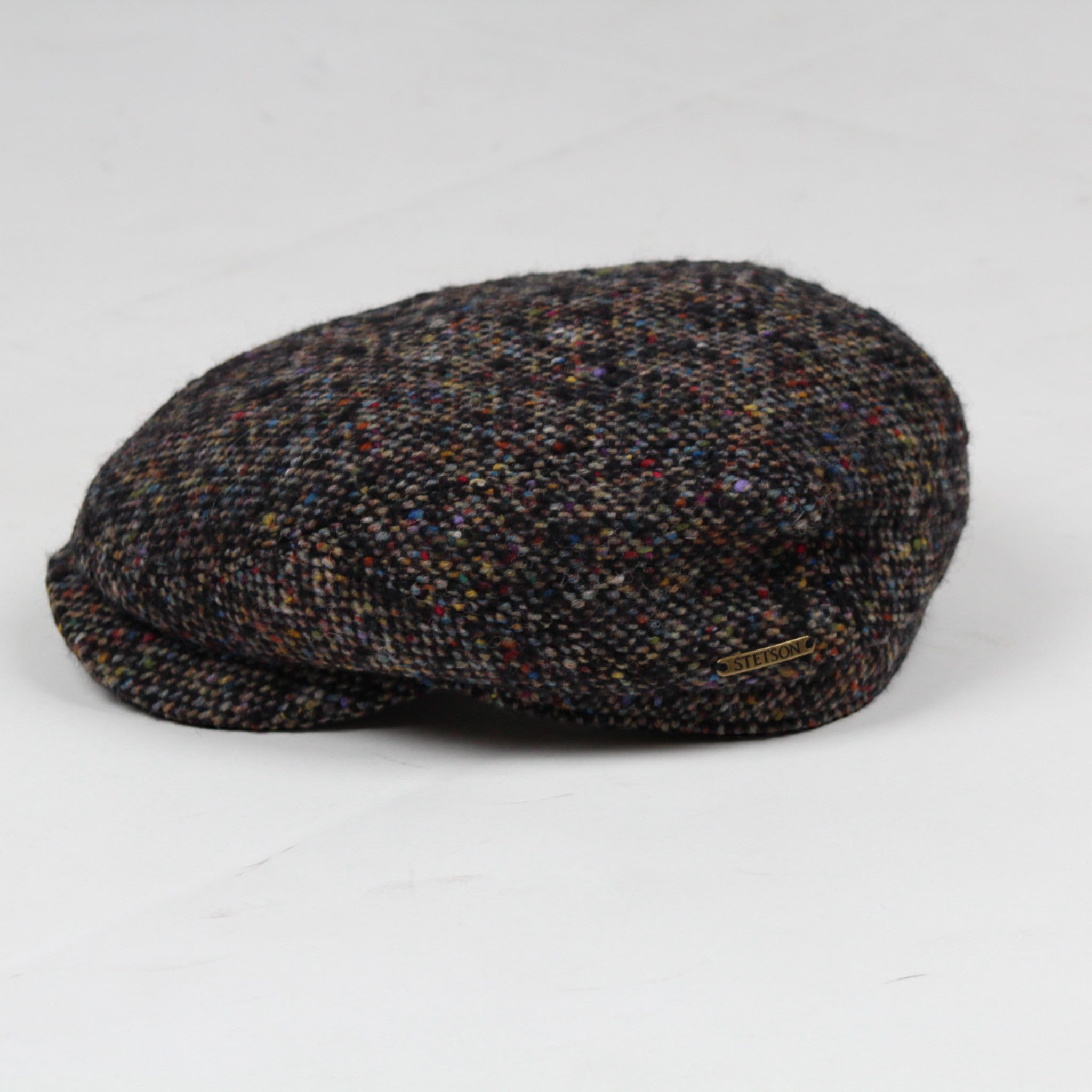 COPPOLA DRIVER CAP BLACK 419 WOOL DONEGAL