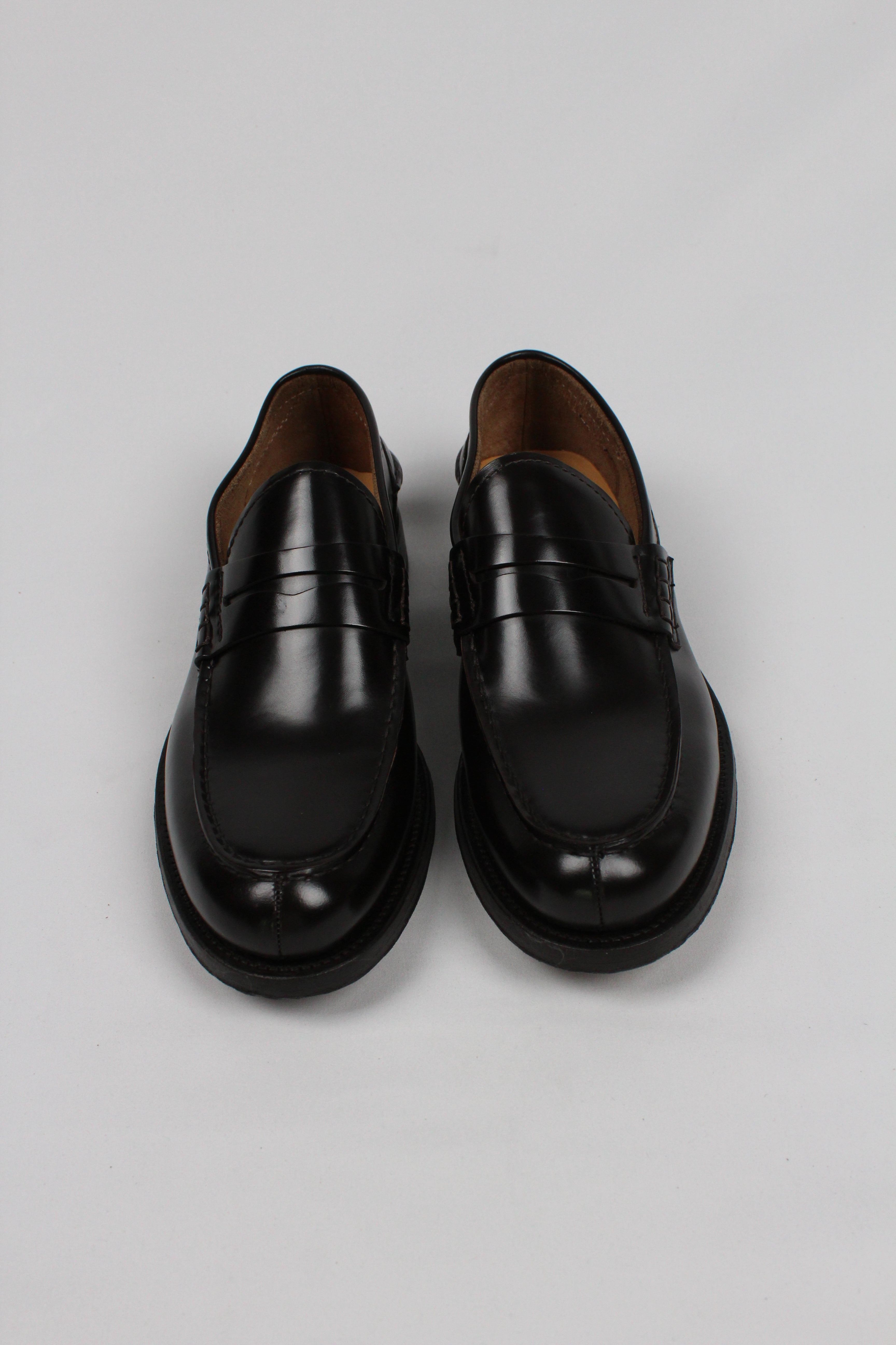 FW25-7053-PO97W-C6747P  MOCASSINO IN PELLE SPAZZOLATA TESTA DI MORO