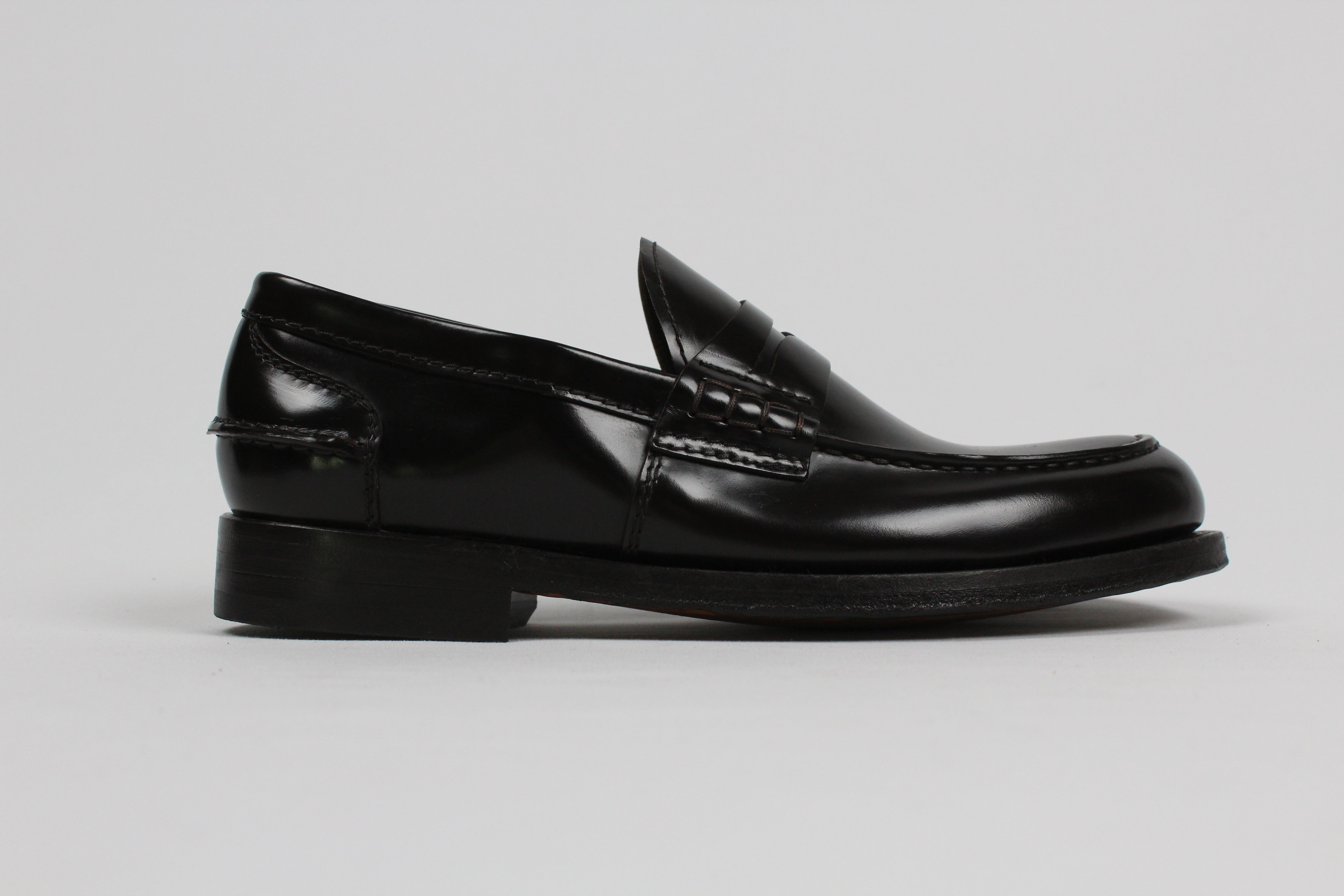 FW25-7053-PO97W-C6747P  MOCASSINO IN PELLE SPAZZOLATA TESTA DI MORO