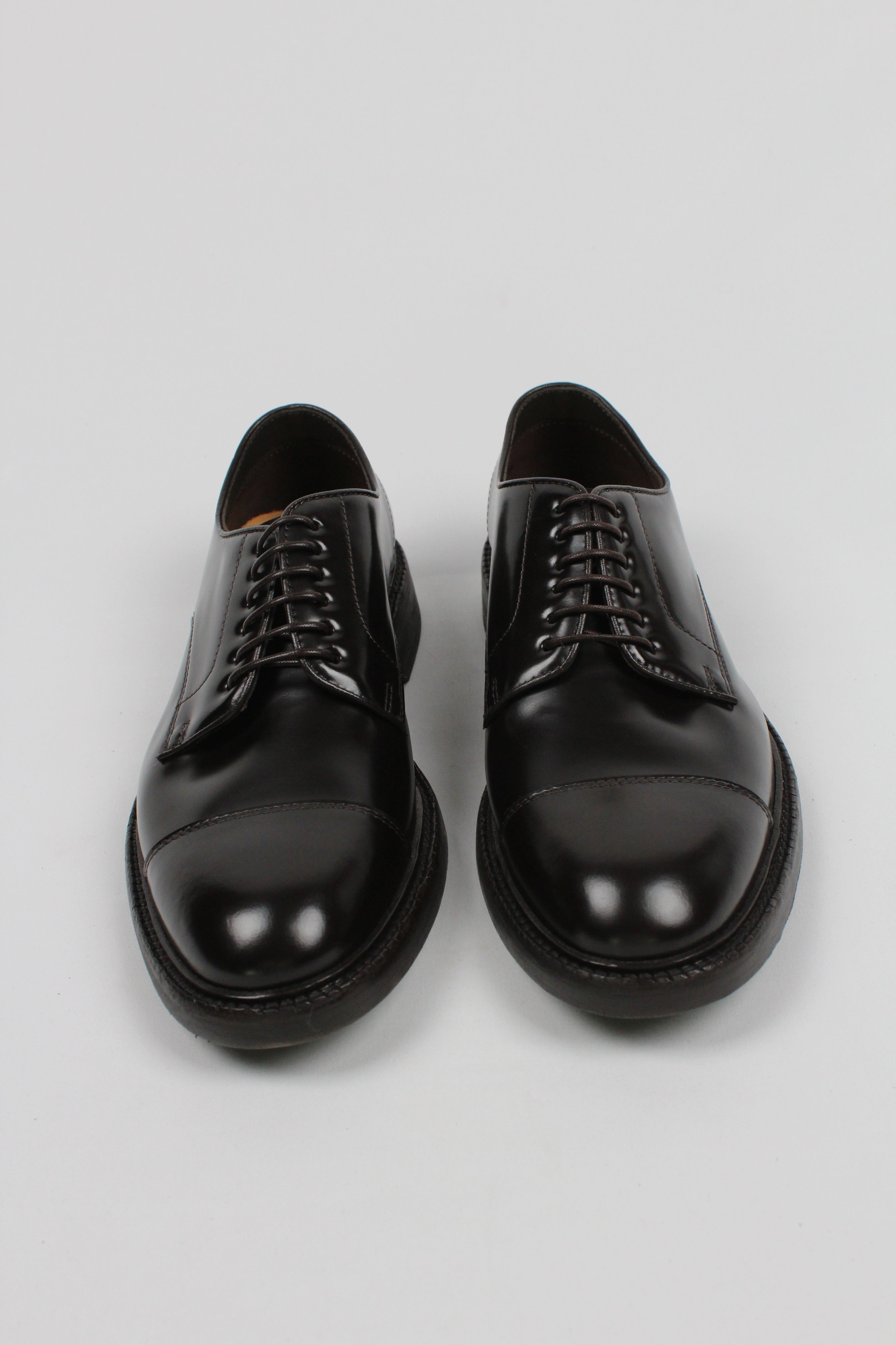 FW25-7084-PO97-V6013M,  STRINGATA IN PELLE SPAZZOLATA TESTA DI MORO