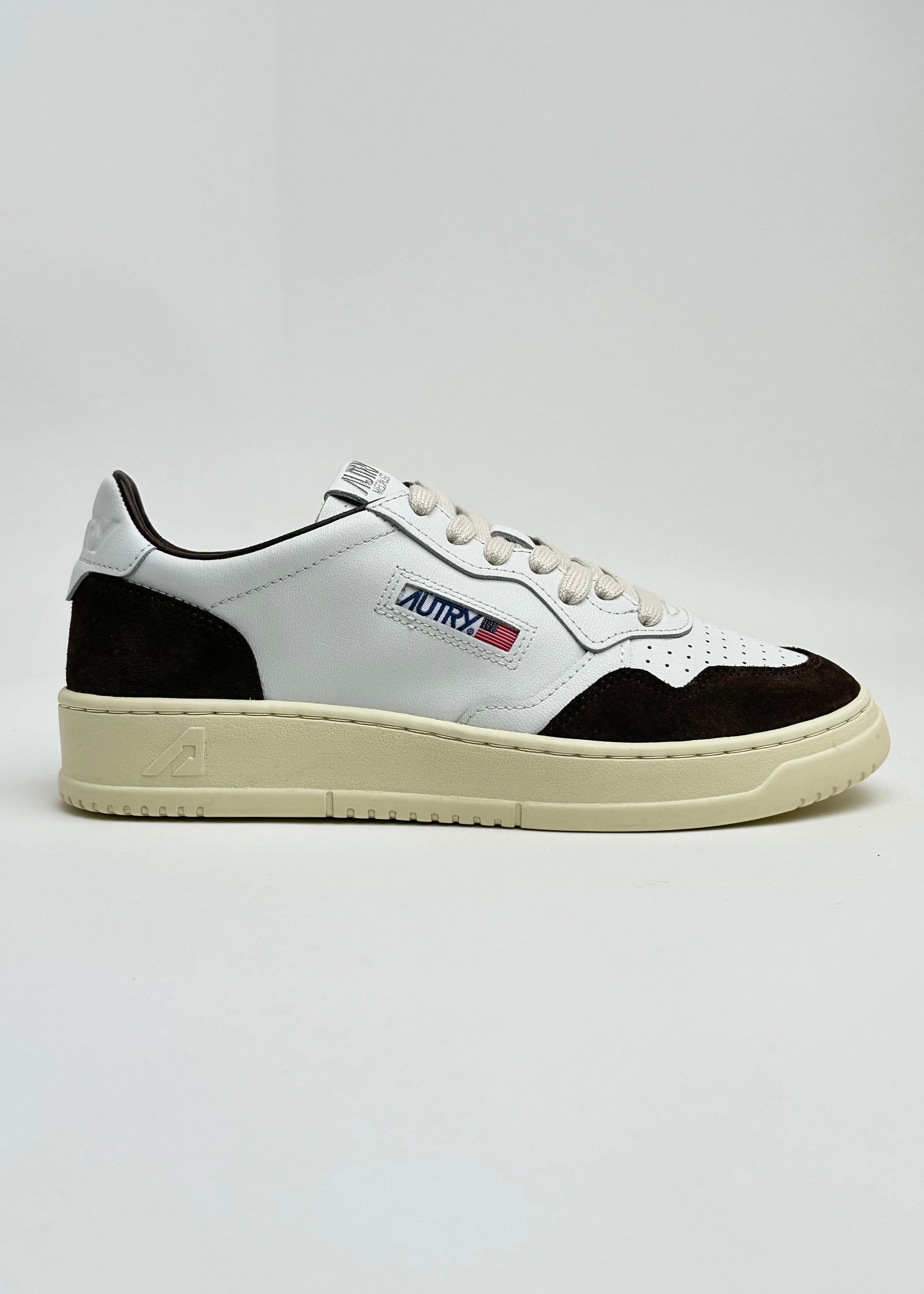 AULM FT19 SCARPE UOMO FT19 PELLE MORBIDA/CAMOSCIO BIANCO/MOGANO