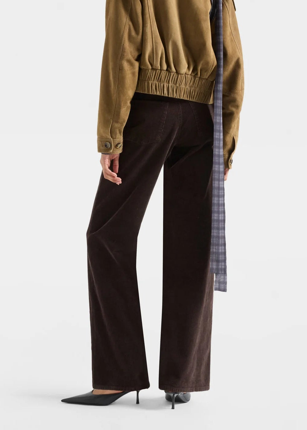 7U4N0V64-U71LP JEANS STOVEPIPE STRAIGHT CORDUROY COFFEE BEAN