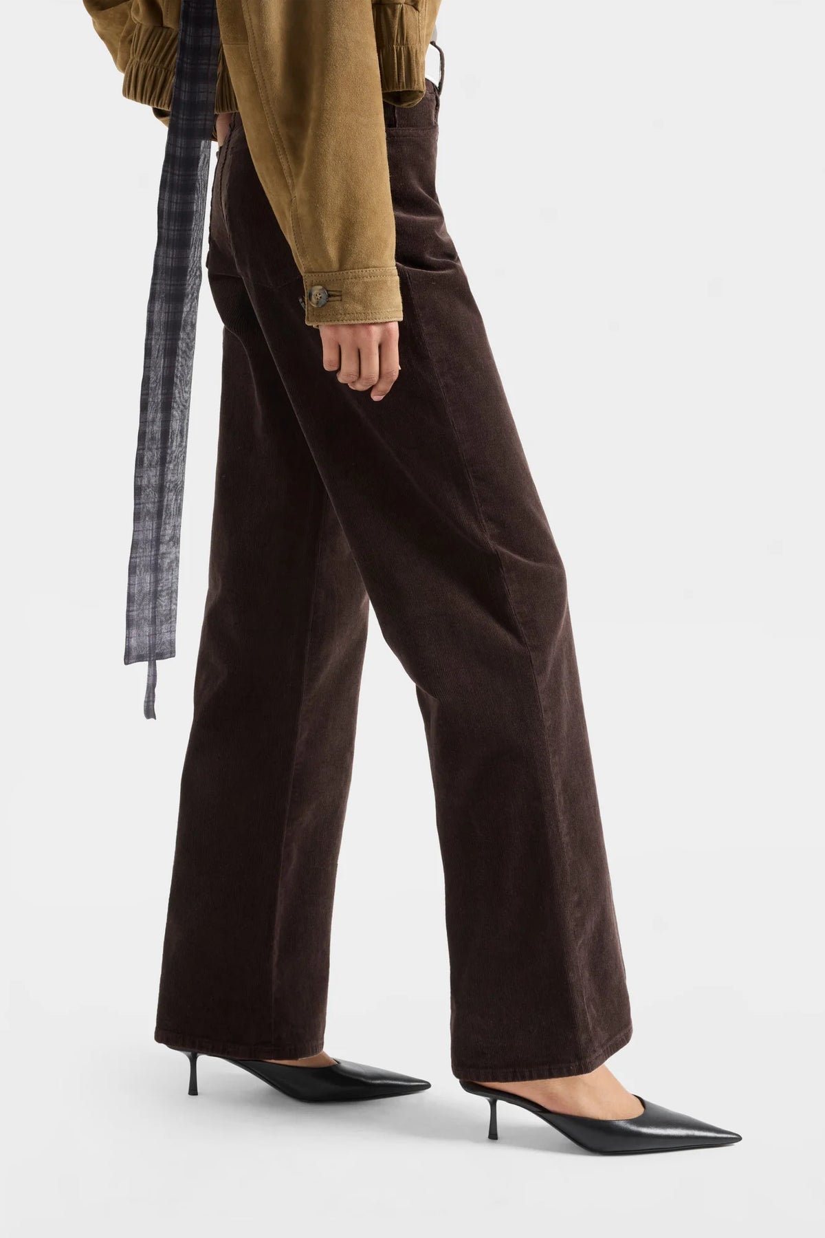 7U4N0V64-U71LP JEANS STOVEPIPE STRAIGHT CORDUROY COFFEE BEAN