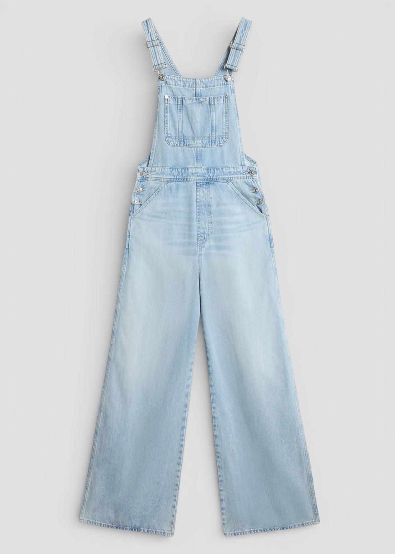 SS26-7U8A0555-U73DP JEANS DUNGARESS WIDE LEG SUNLOVER COLORE DENIM