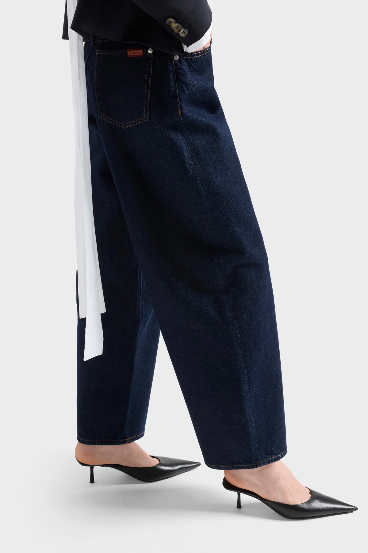 7UF70E35-U73SA JEANS BONNIE CURVILINEAR IRON BLUE