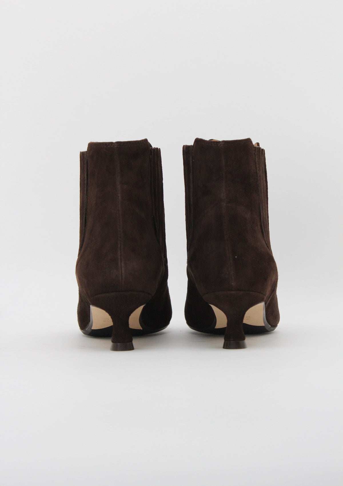 8009 Stivaletto Chelsea con Tacco Rocchetto in Camoscio Testa di Moro - Anna F.