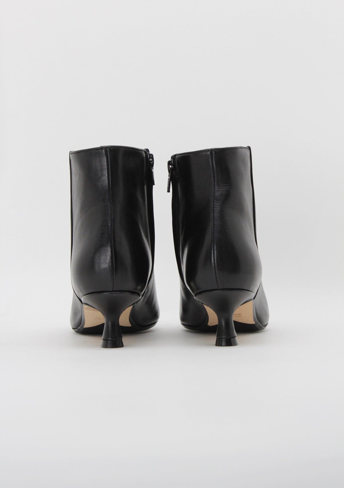 8017  Stivaletto con Tacco Rocchetto in Nappa Nera - Anna F.