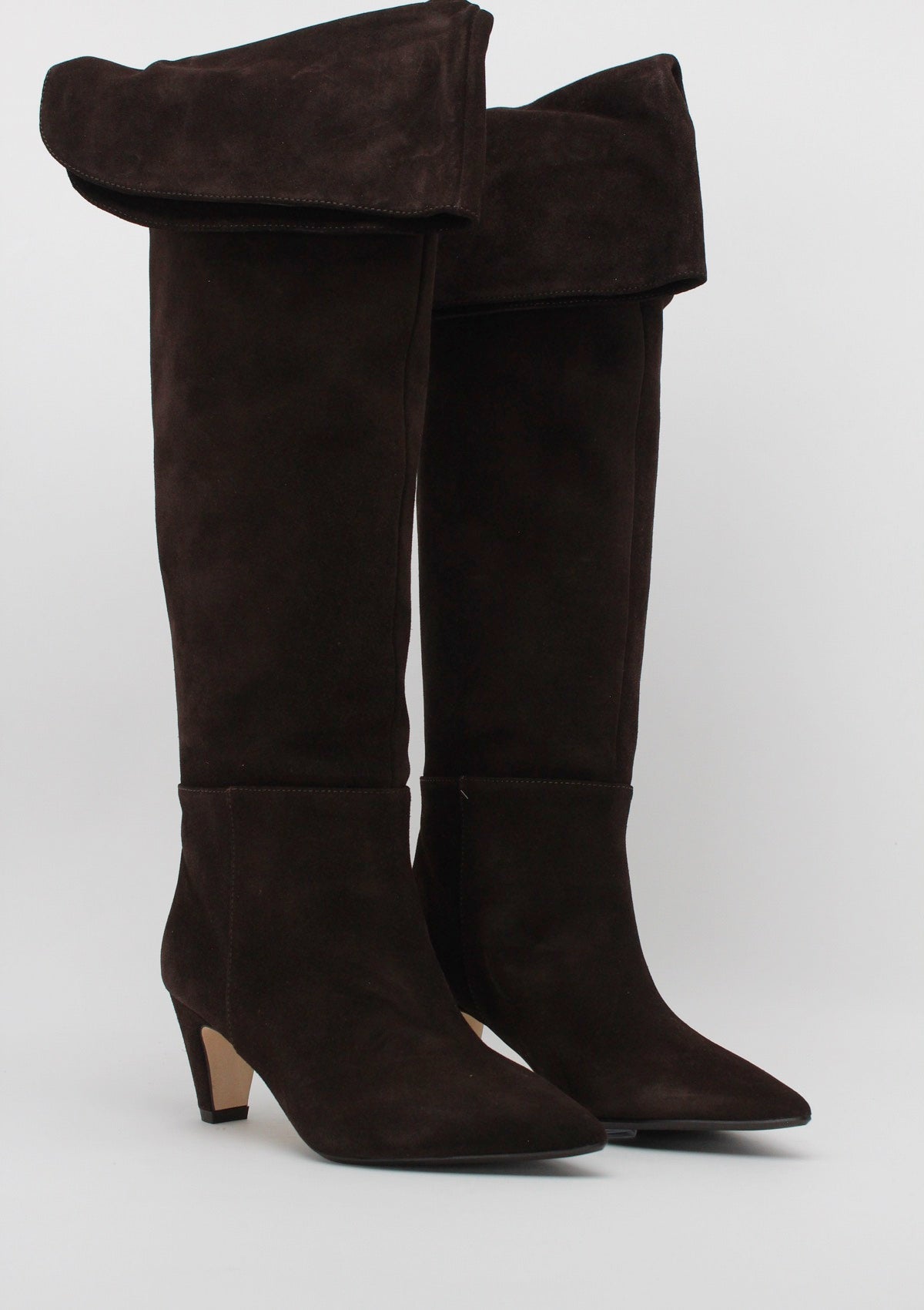 8025  Stivale Alto Cuissard Versatile in Camoscio Testa di Moro - Anna F.