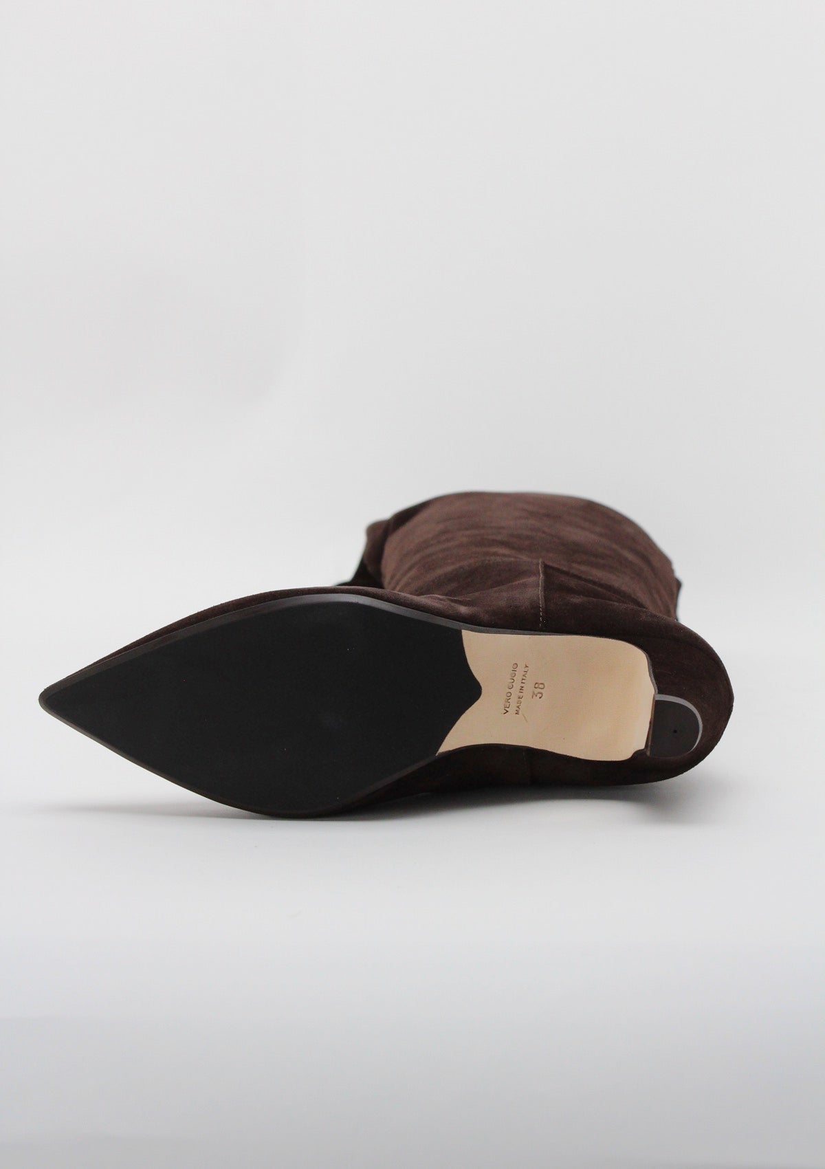 8025  Stivale Alto Cuissard Versatile in Camoscio Testa di Moro - Anna F.