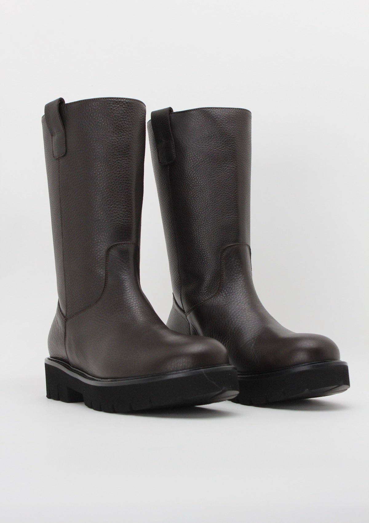 8045 Stivale Medio Chunky in Pelle Cervo Testa di Moro - Anna F.