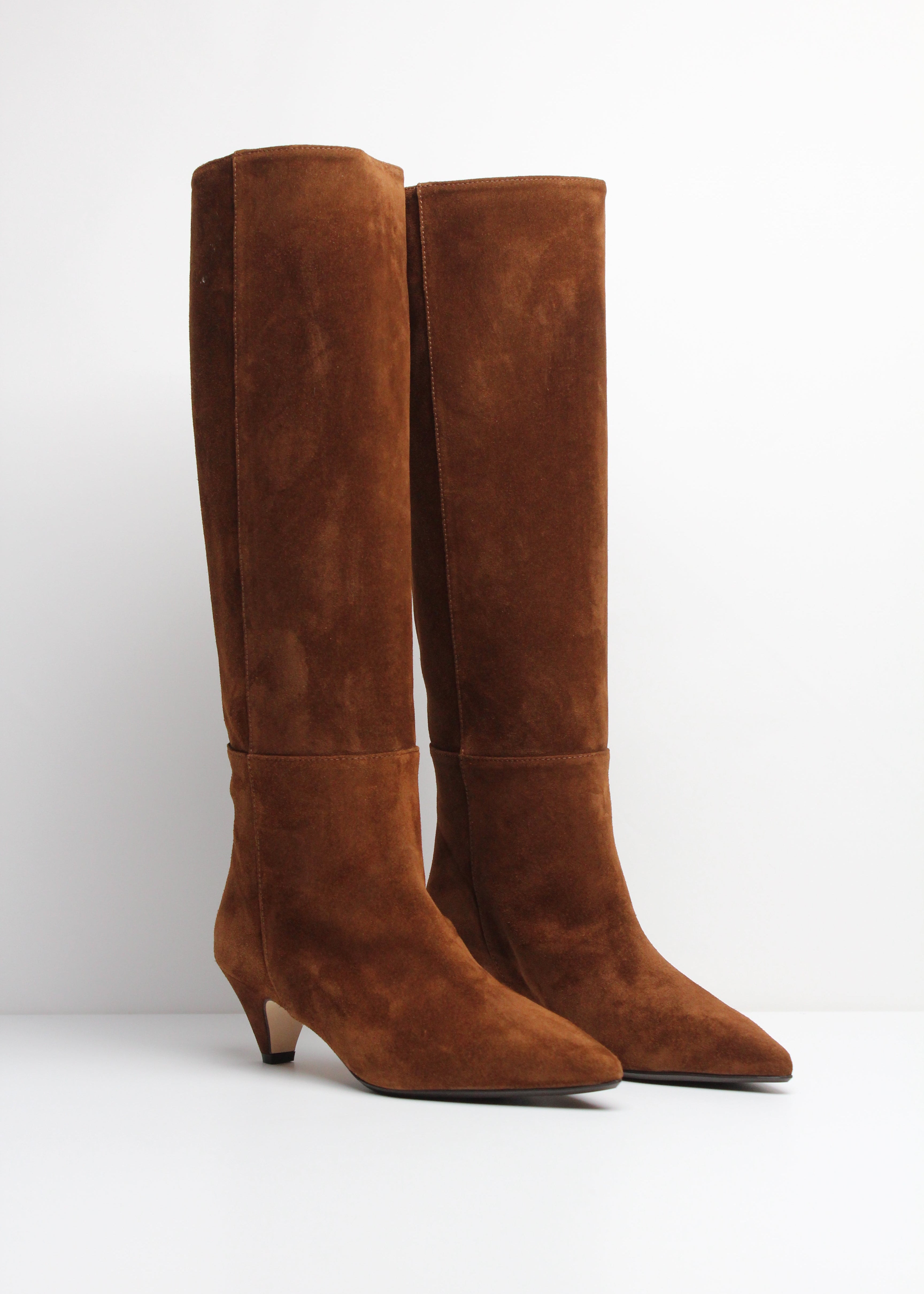 FW25 9828  STIVALE IN MORBIDO VELOUR COLOR BRUCIATO