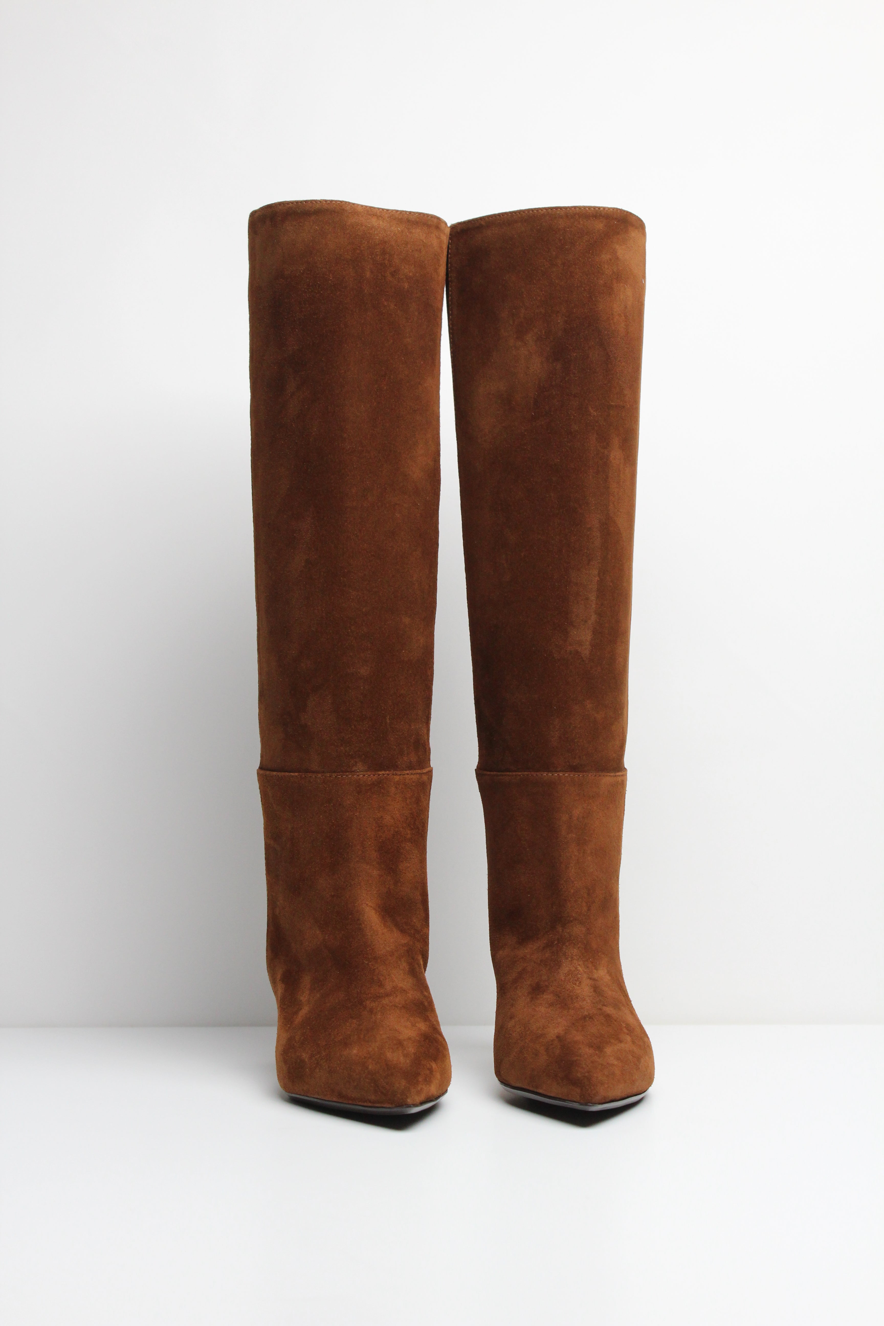 FW25 9828  STIVALE IN MORBIDO VELOUR COLOR BRUCIATO