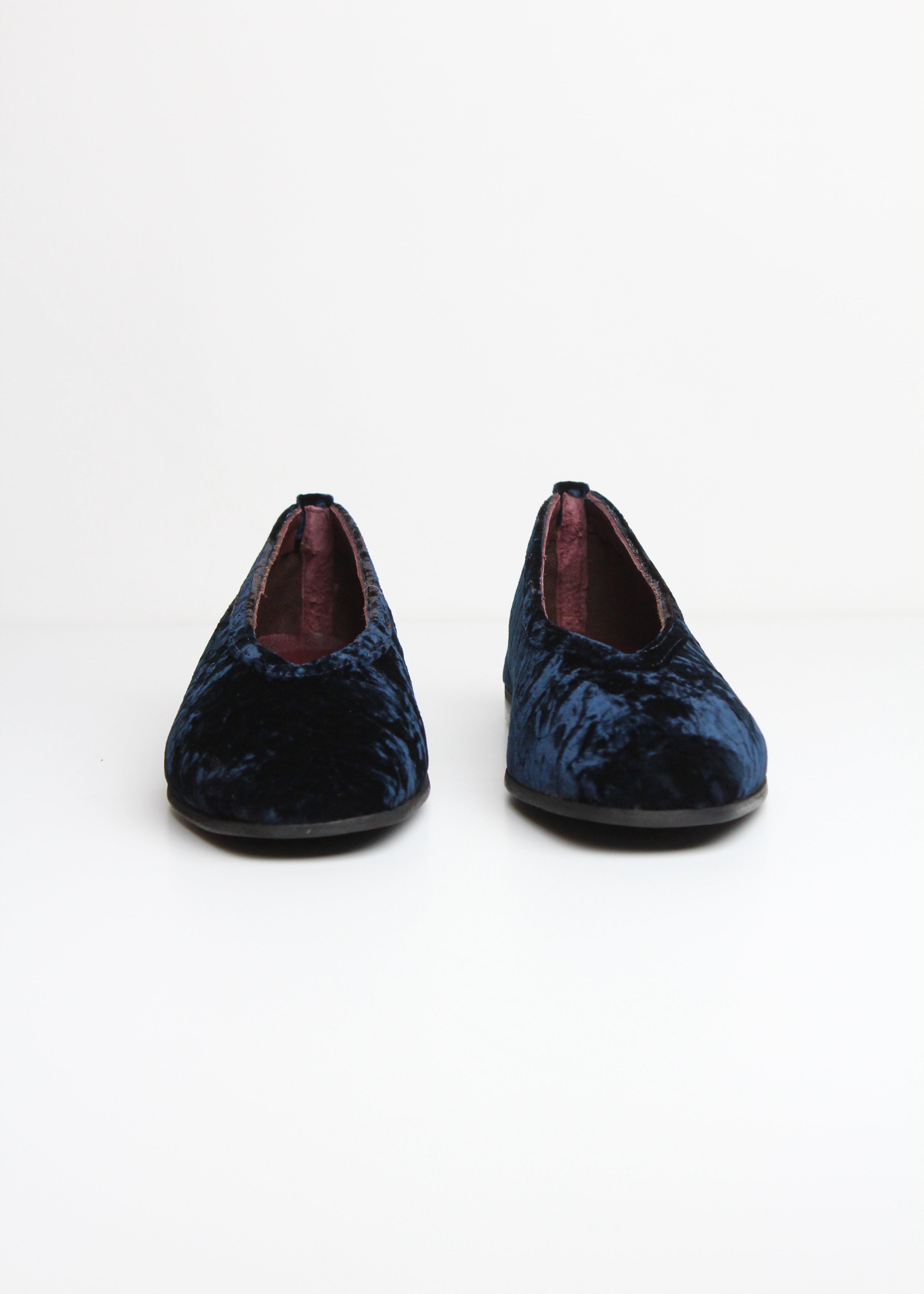 FW25-984  BALLERINA IN CAMOSCIO BLU NAVY – VERSILIA | MADE IN ITALY