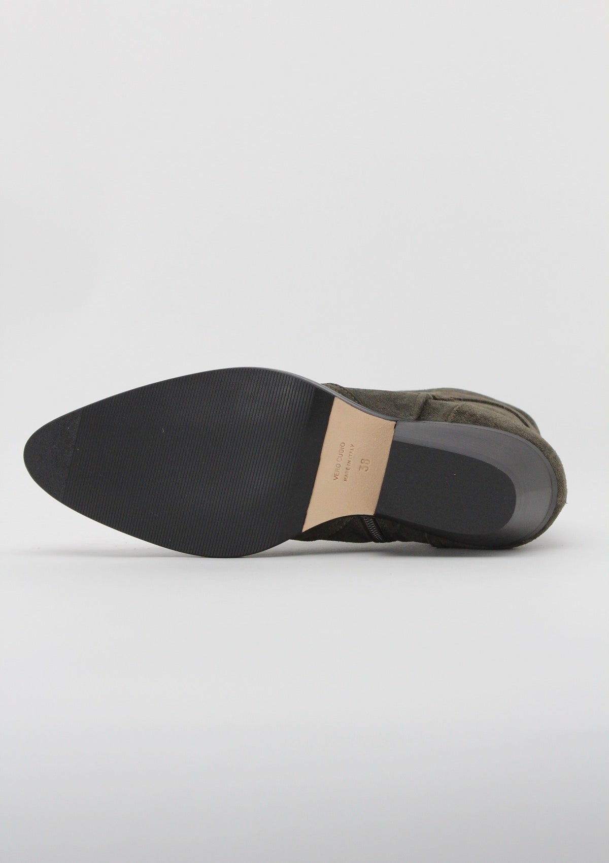 9951  Stivaletto Texano in Camoscio Verde Muschio - Anna F.