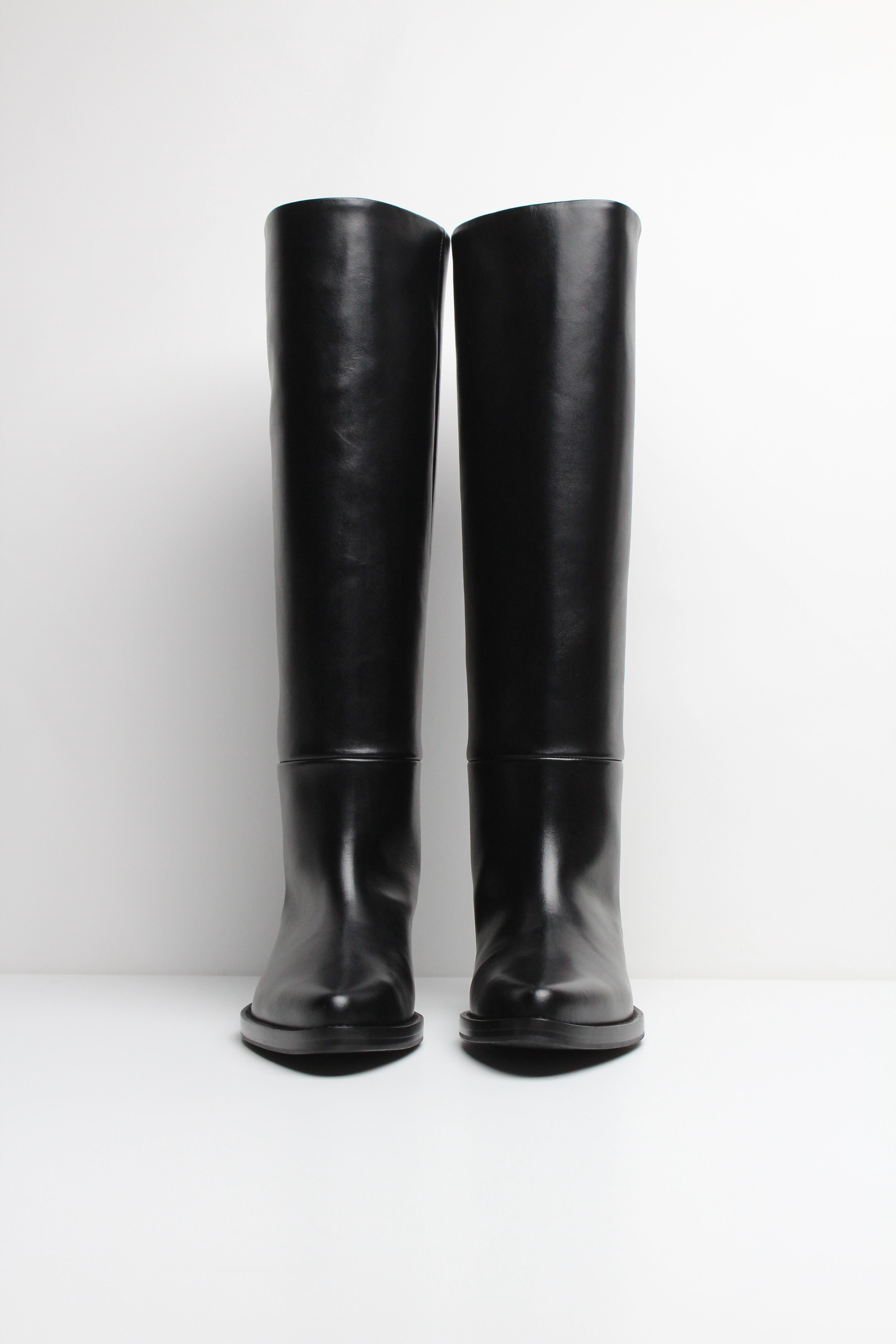 FW25 9981 STIVALE TEXSANO IN PELLE NERO