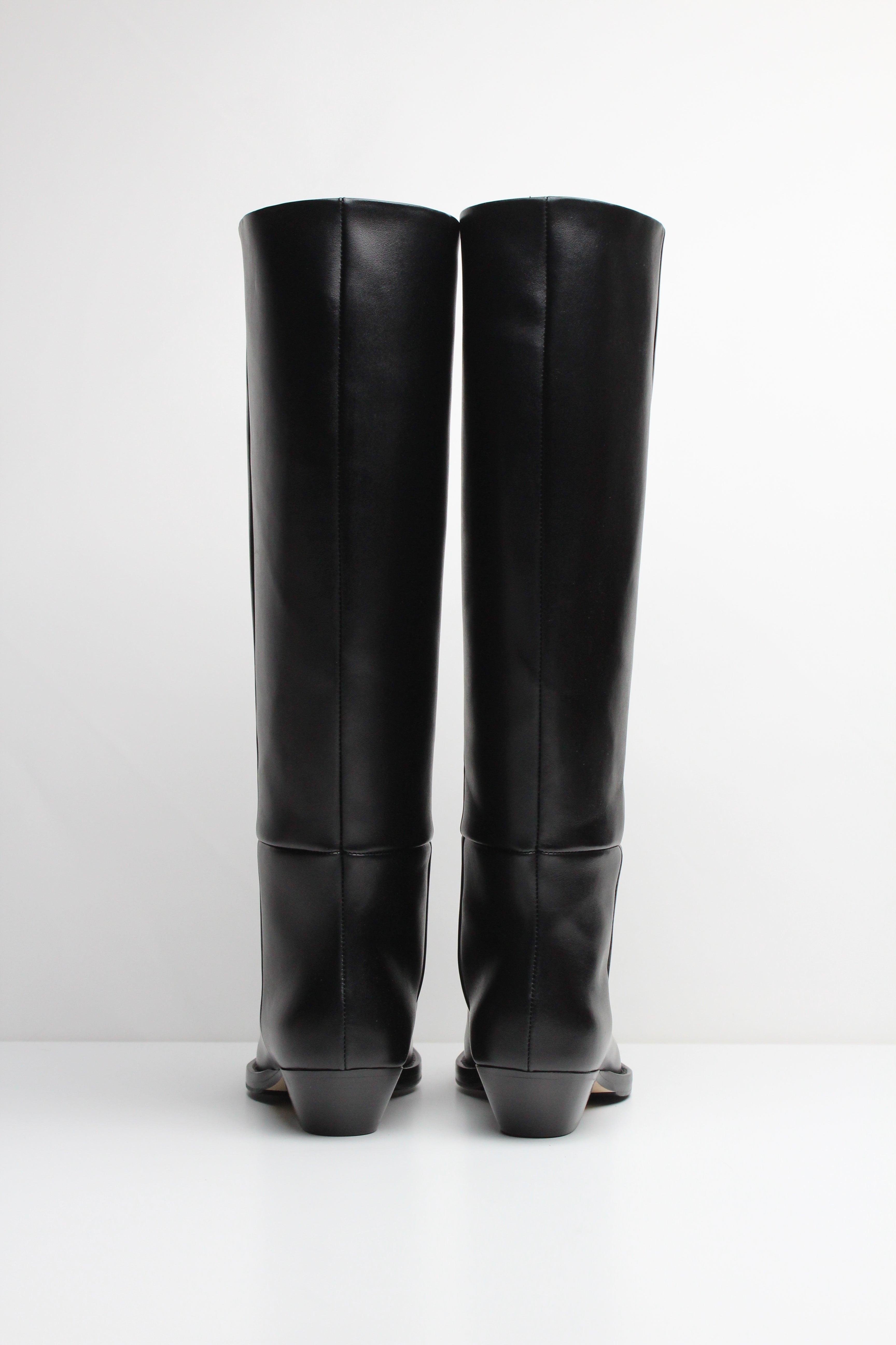 FW25 9981 STIVALE TEXSANO IN PELLE NERO